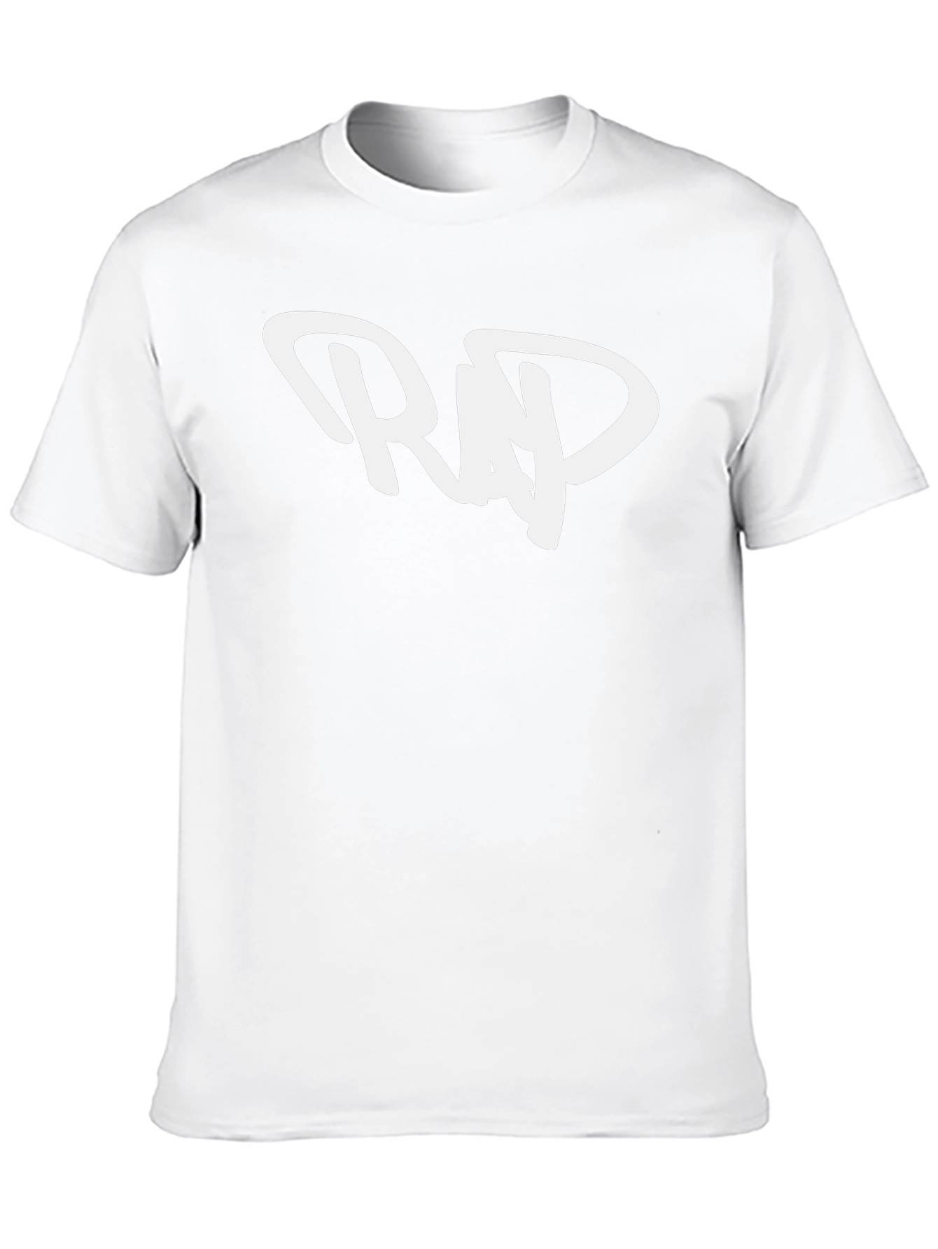 Mens Black T-Shirt with White RAP Design
