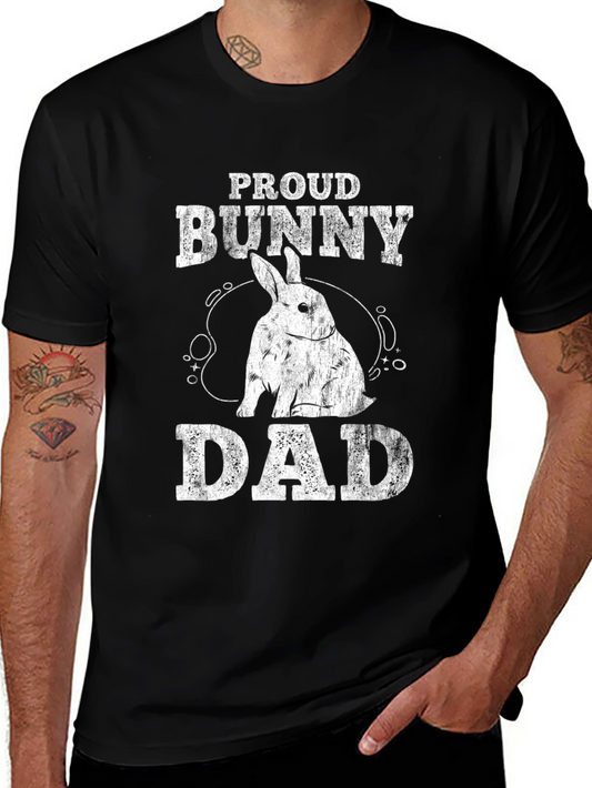 Proud Bunny Dad Graphic T-Shirt