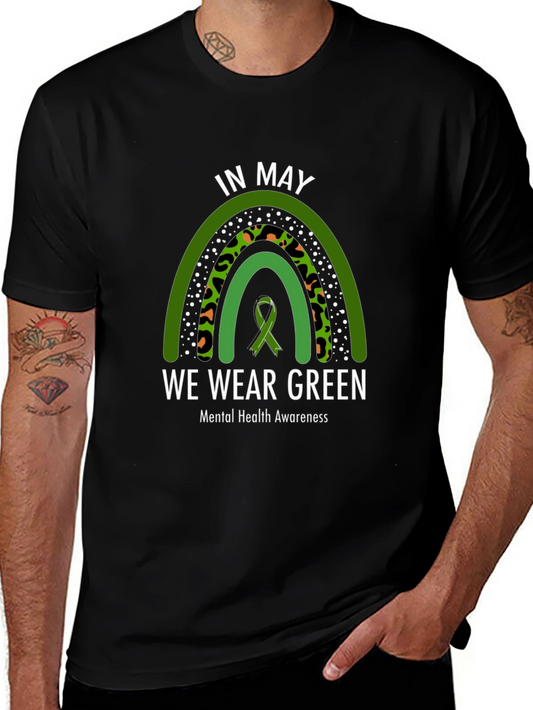 In May We Wear Green Mental Health Awareness T-Shirt