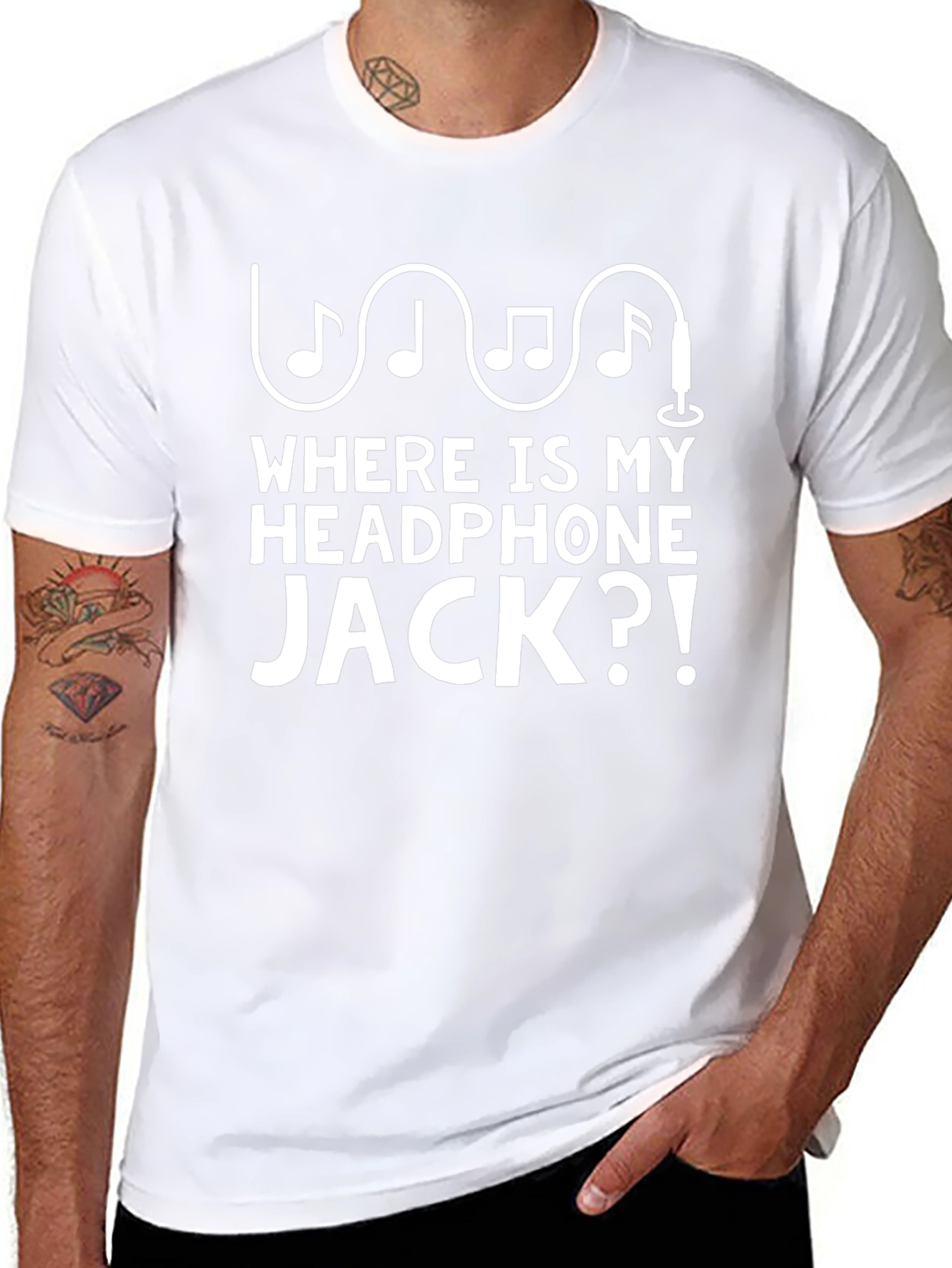 Where Is My Headphone Jack? Novelty T-Shirt