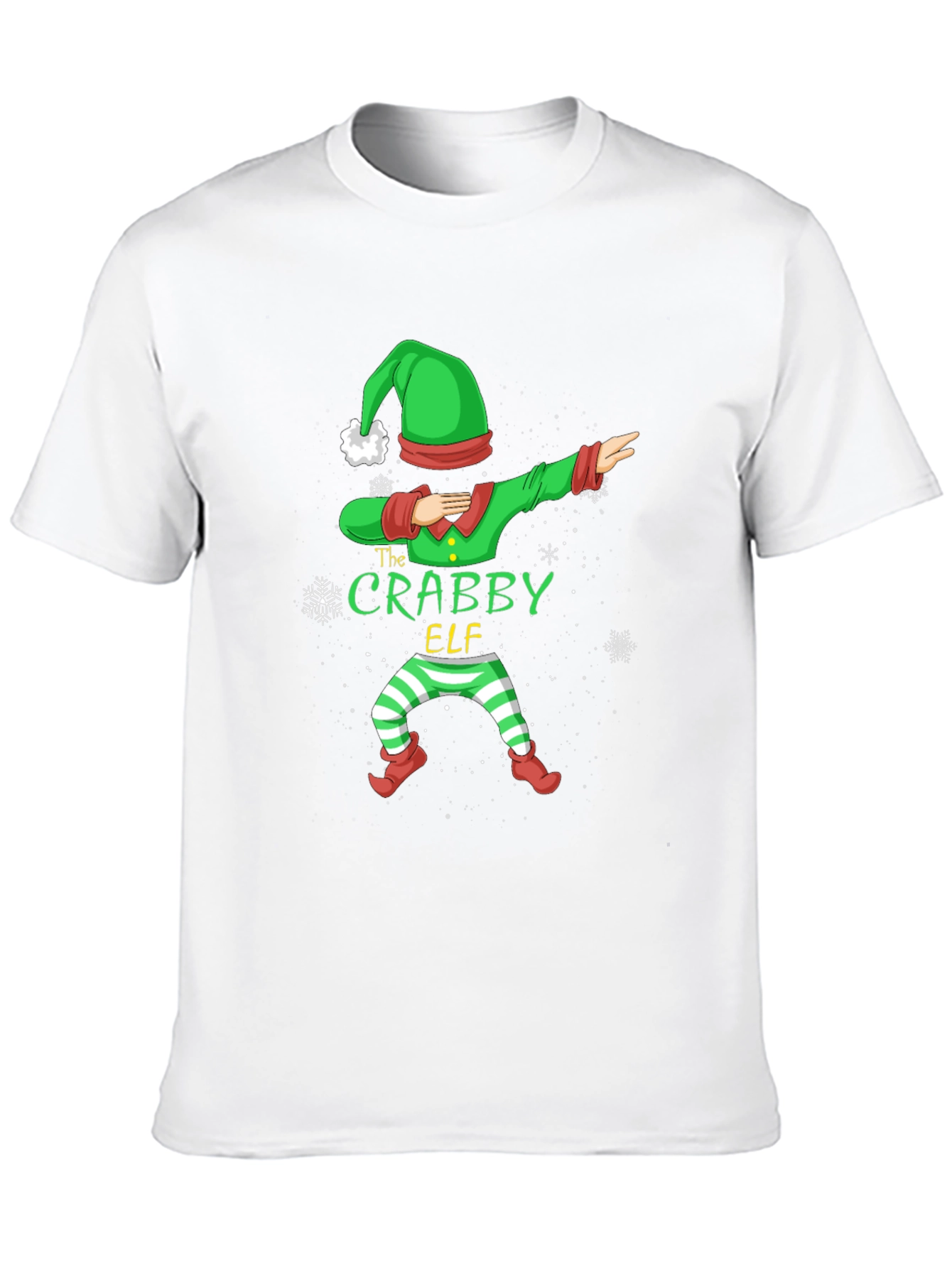 Crabby Elf Dabbing T-Shirt - Holiday Fun