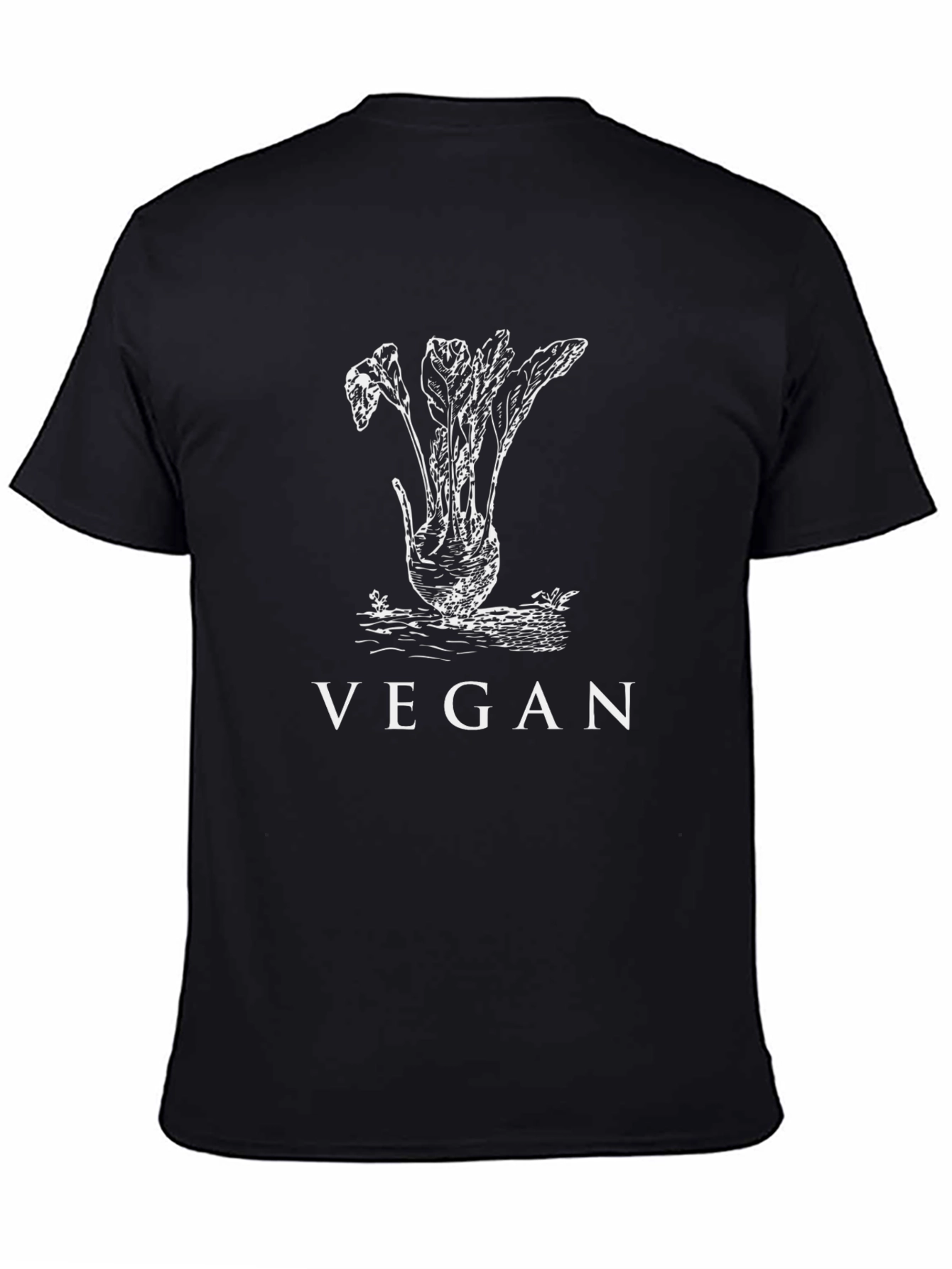Vegan Beetroot Graphic Tee - Unisex Black T-Shirt