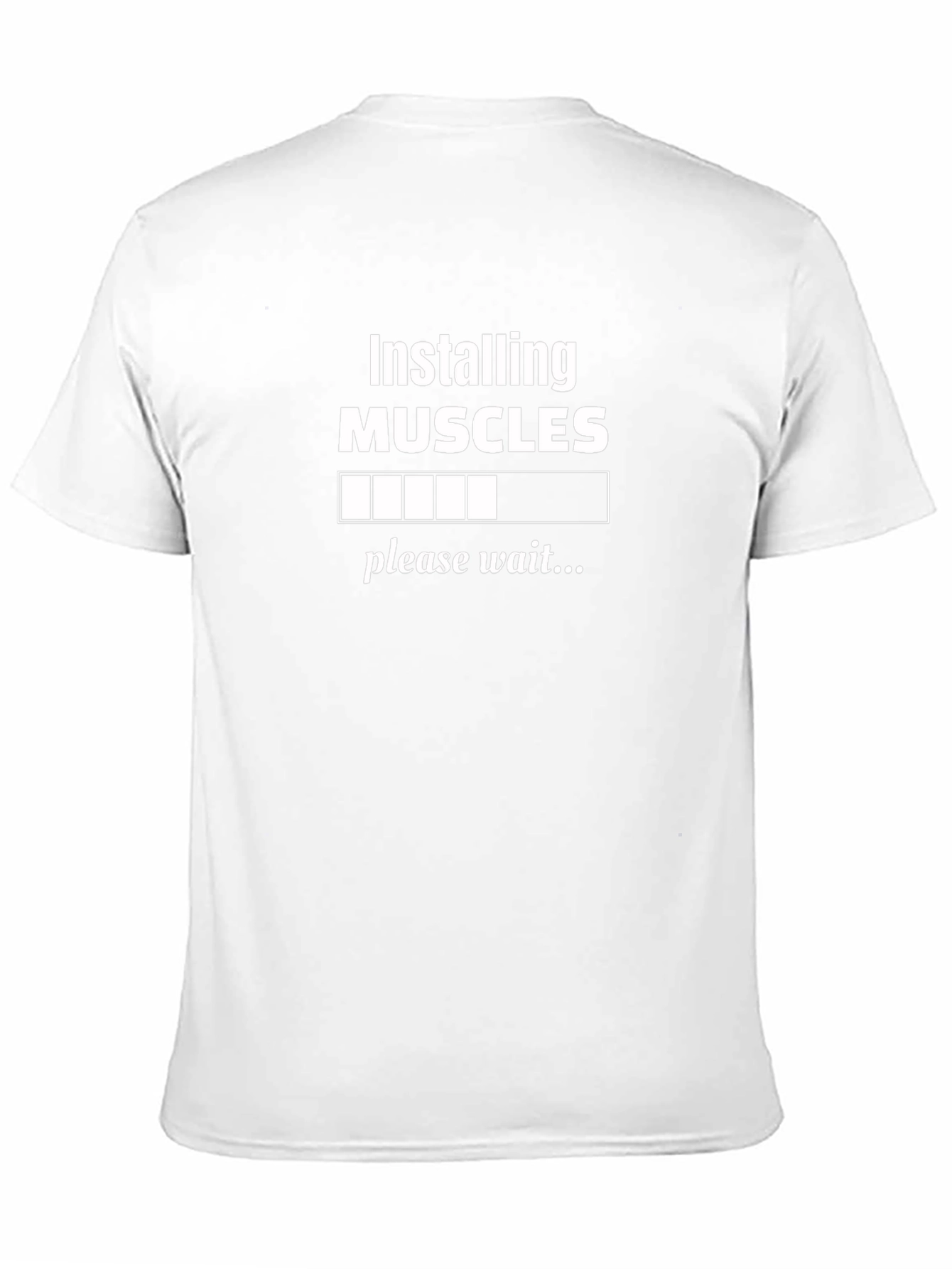 Installing Muscles Funny Black T-Shirt