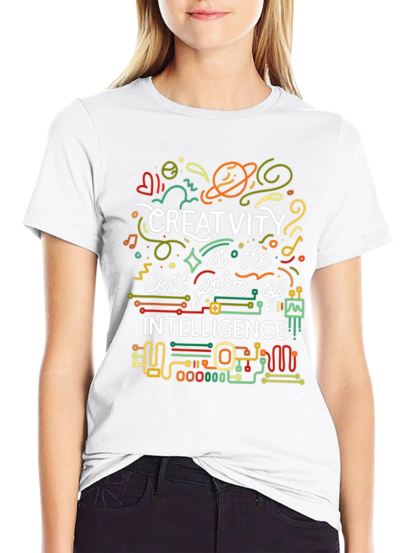 Creativity is Intelligence T-Shirt - Artistic Design