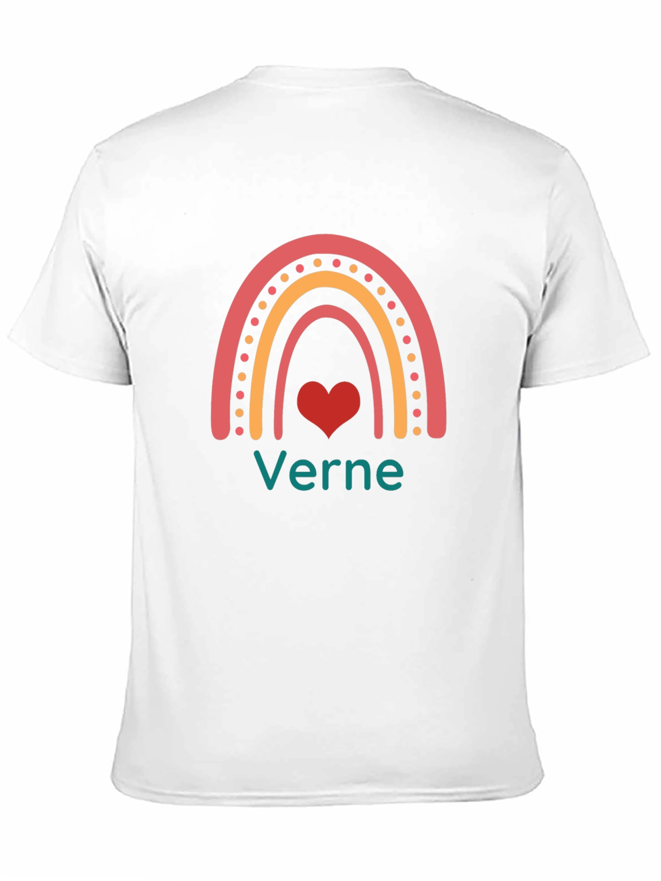 Verne Rainbow Heart Graphic T-Shirt - Stylish & Unique
