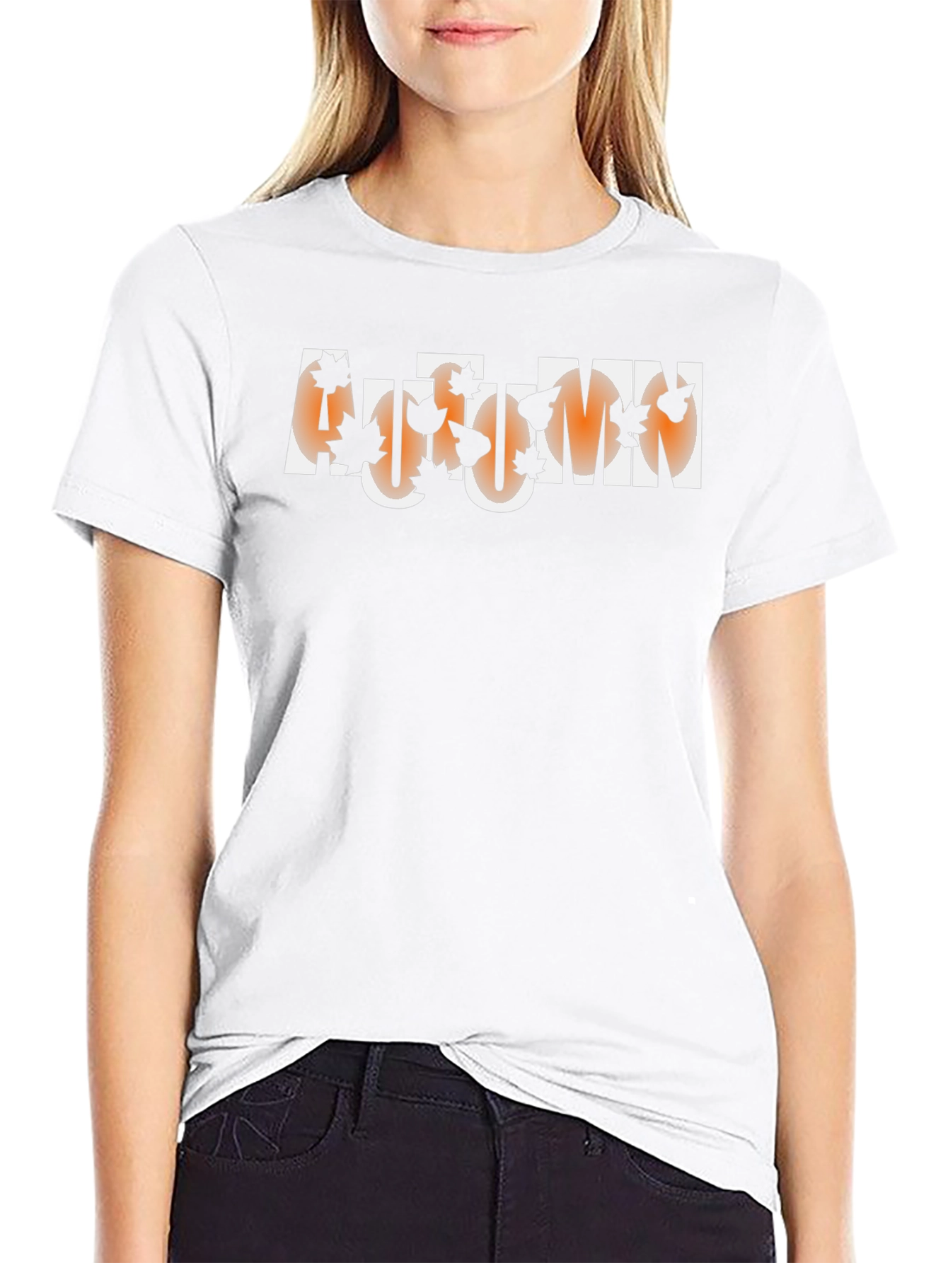 Autumn Leaves Graphic Tee - Mens Black T-Shirt