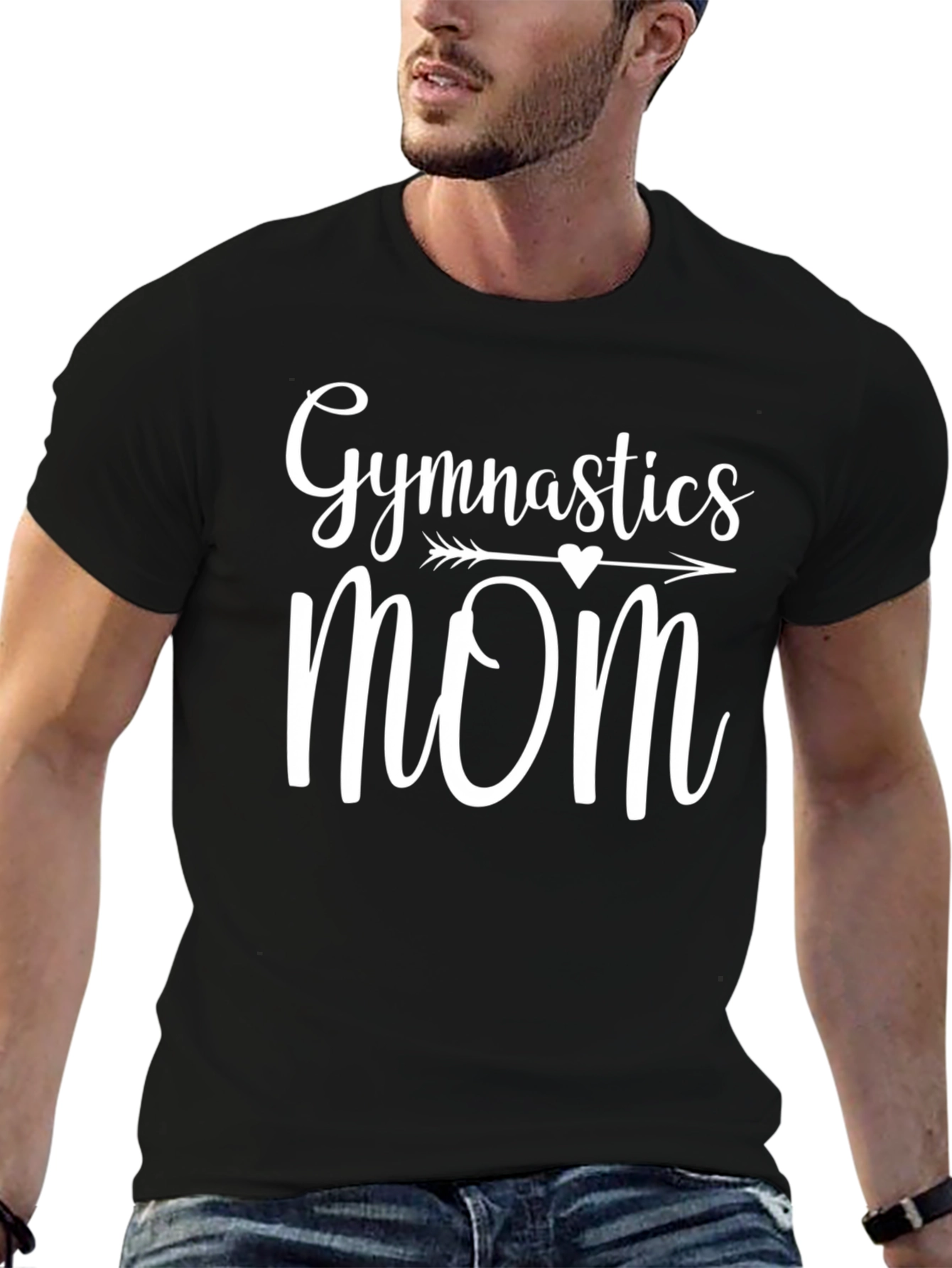 Gymnastics Mom T-Shirt Black Cotton Blend