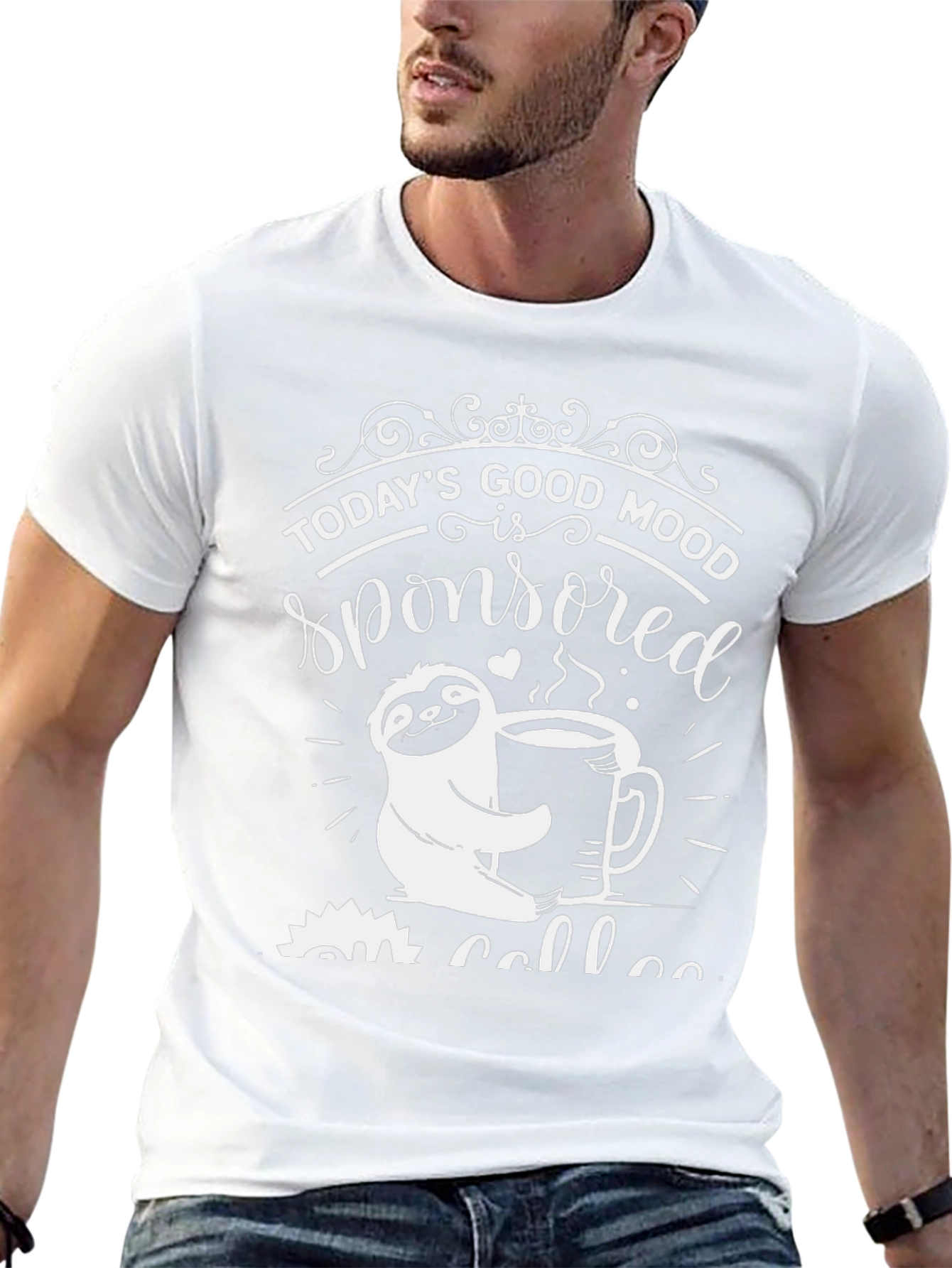 Todays Good Mood Coffee Sloth Tee