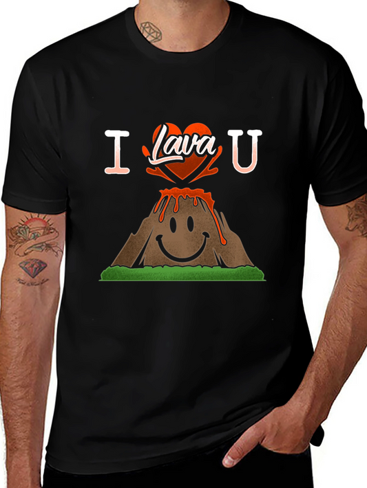 I Lava You T-Shirt - Volcano Heart Graphic Tee