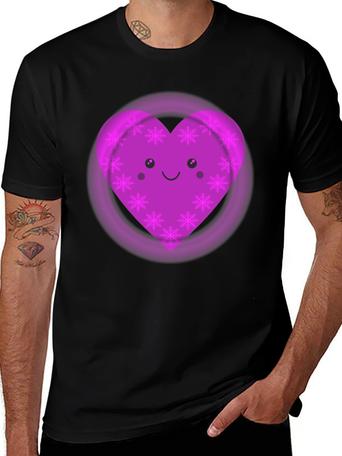 Cute Heart with Snowflake T-Shirt