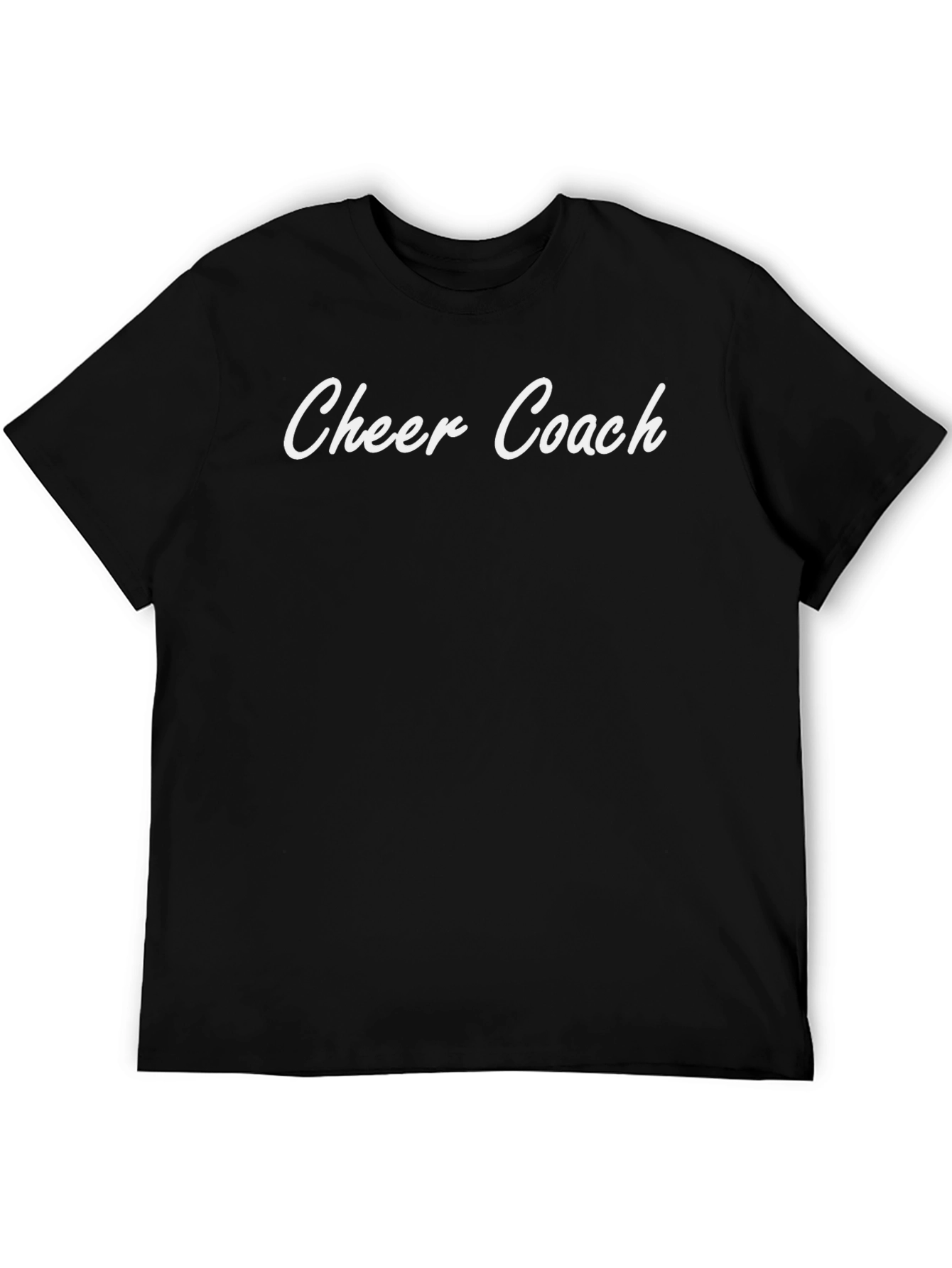 Cheer Coach T-Shirt - Black Crew Neck