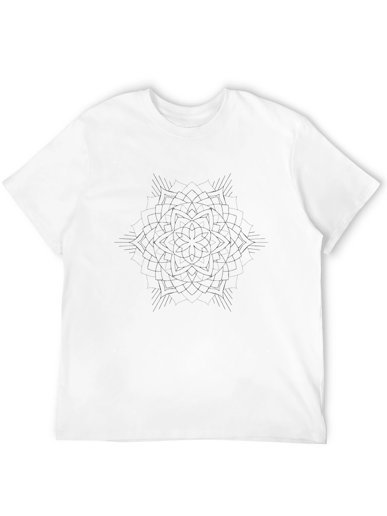 Abstract Geometric Black Graphic Tee