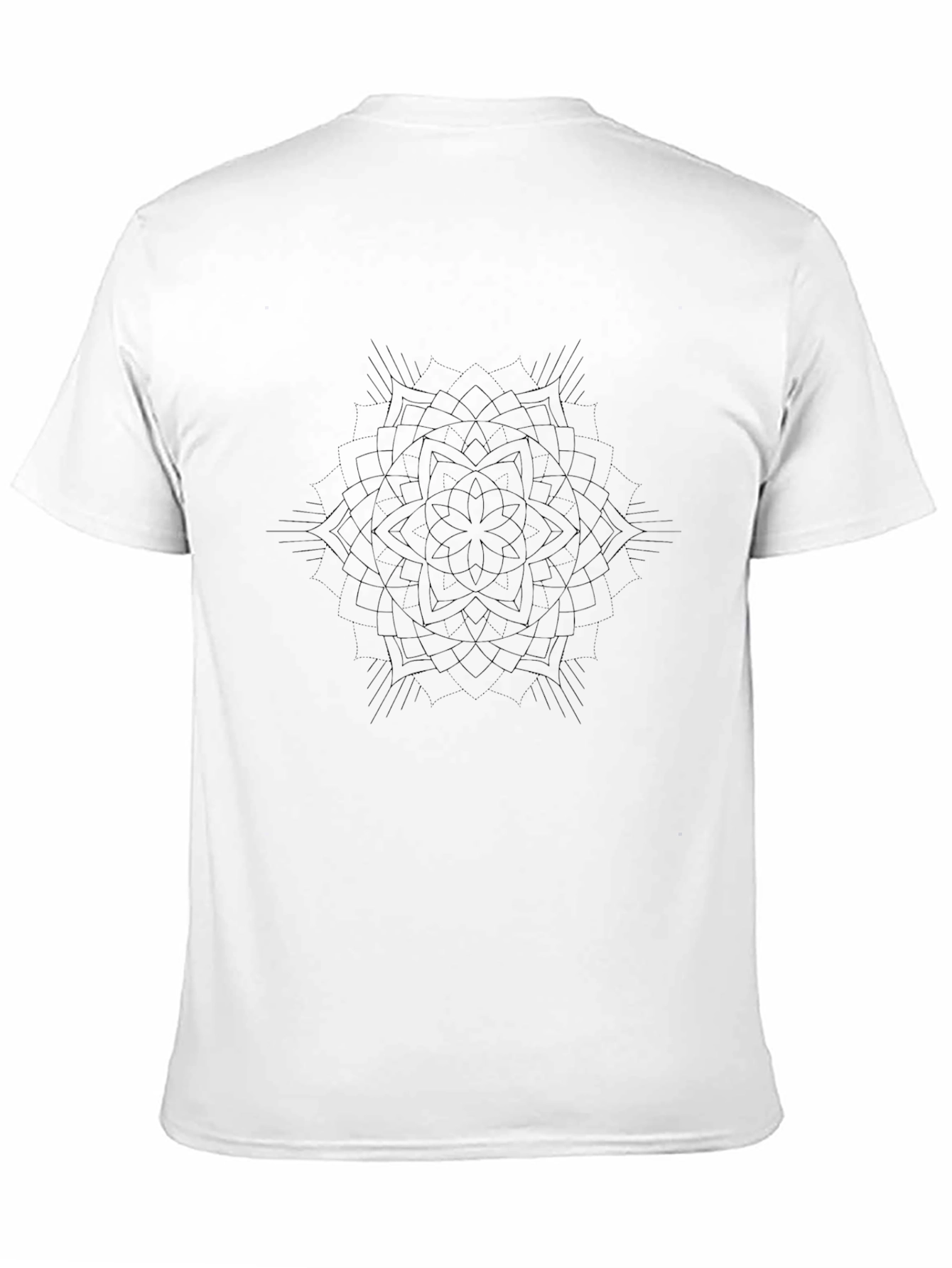 Abstract Geometric Black Graphic Tee