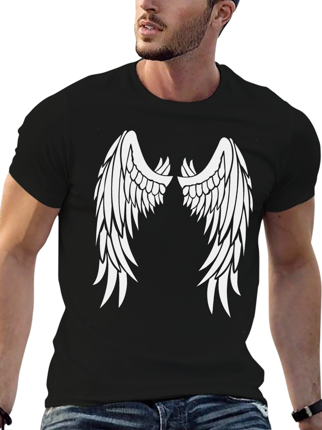 Angel Wing Black Graphic Tee