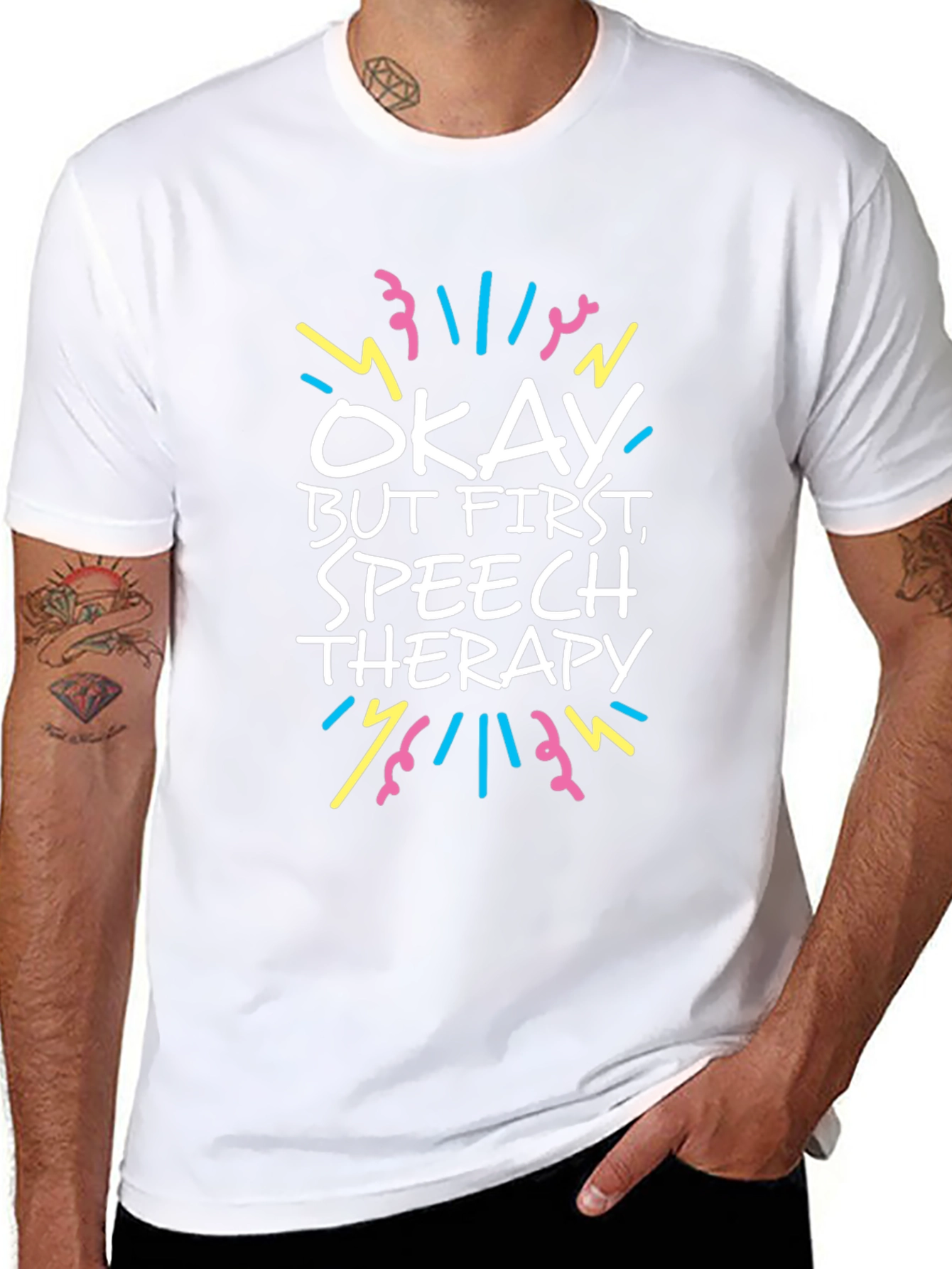 Speech Therapy T-Shirt - Okay But First Therapy Tee