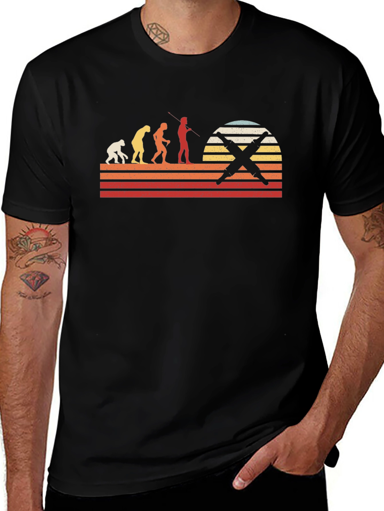 Spearfishing Evolution T-Shirt - Black