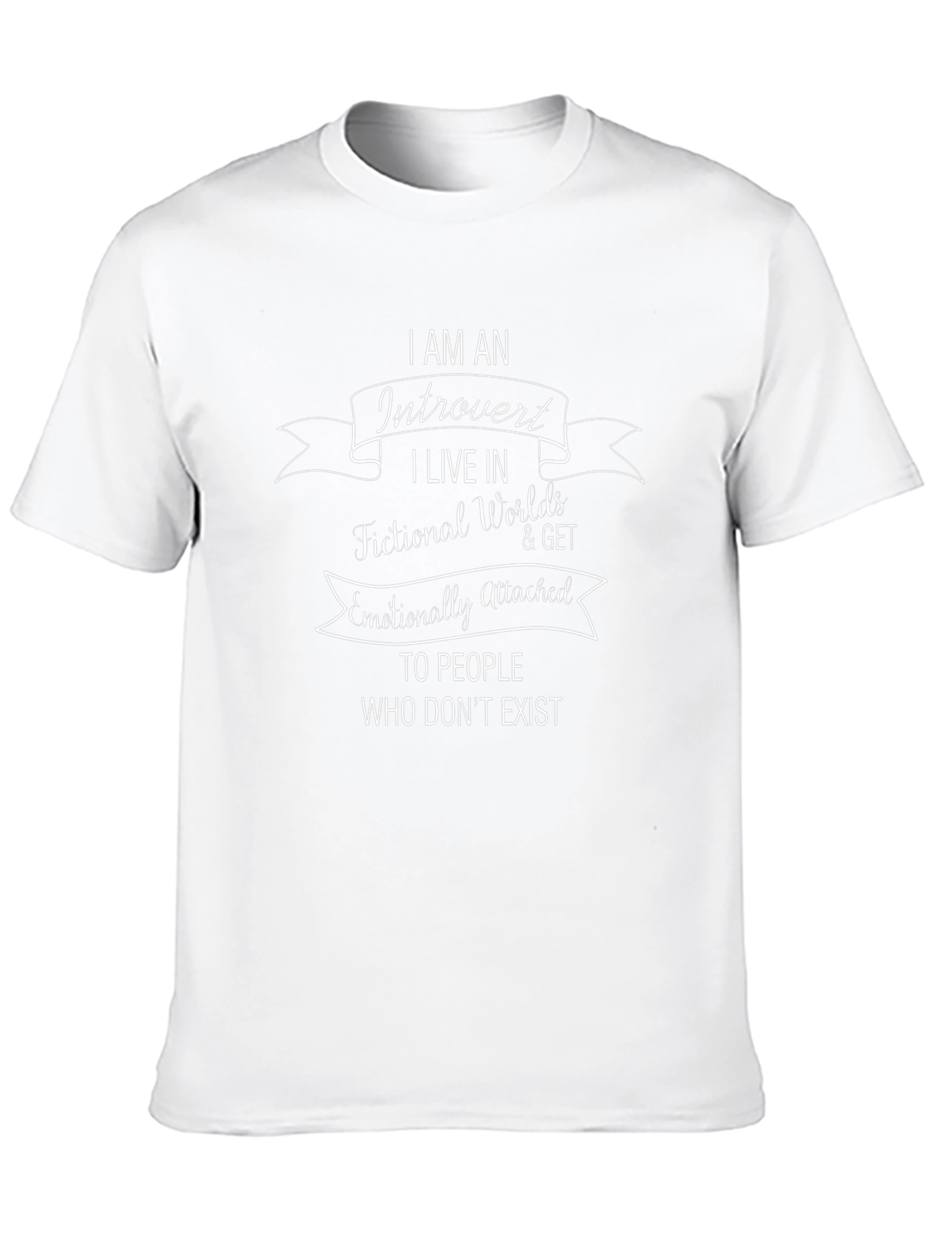 Introvert Fictional Worlds Black T-Shirt