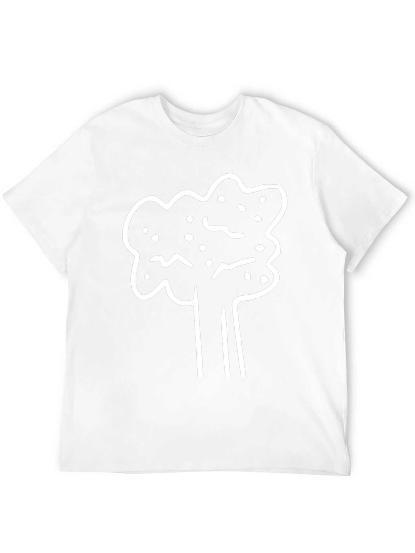 Abstract Tree Graphic Tee - Casual Black T-Shirt