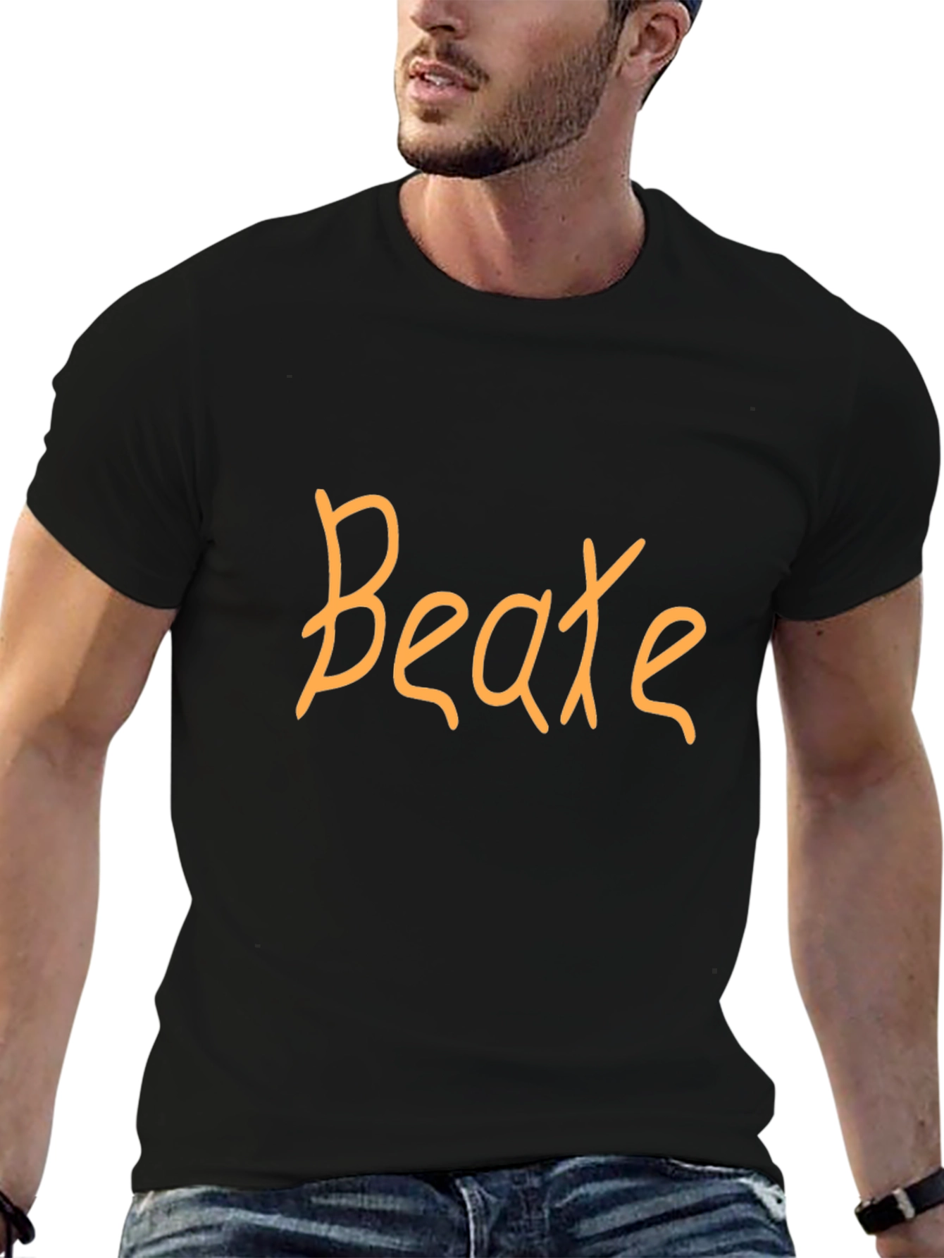 Customizable Black T-Shirt: Add Your Name!