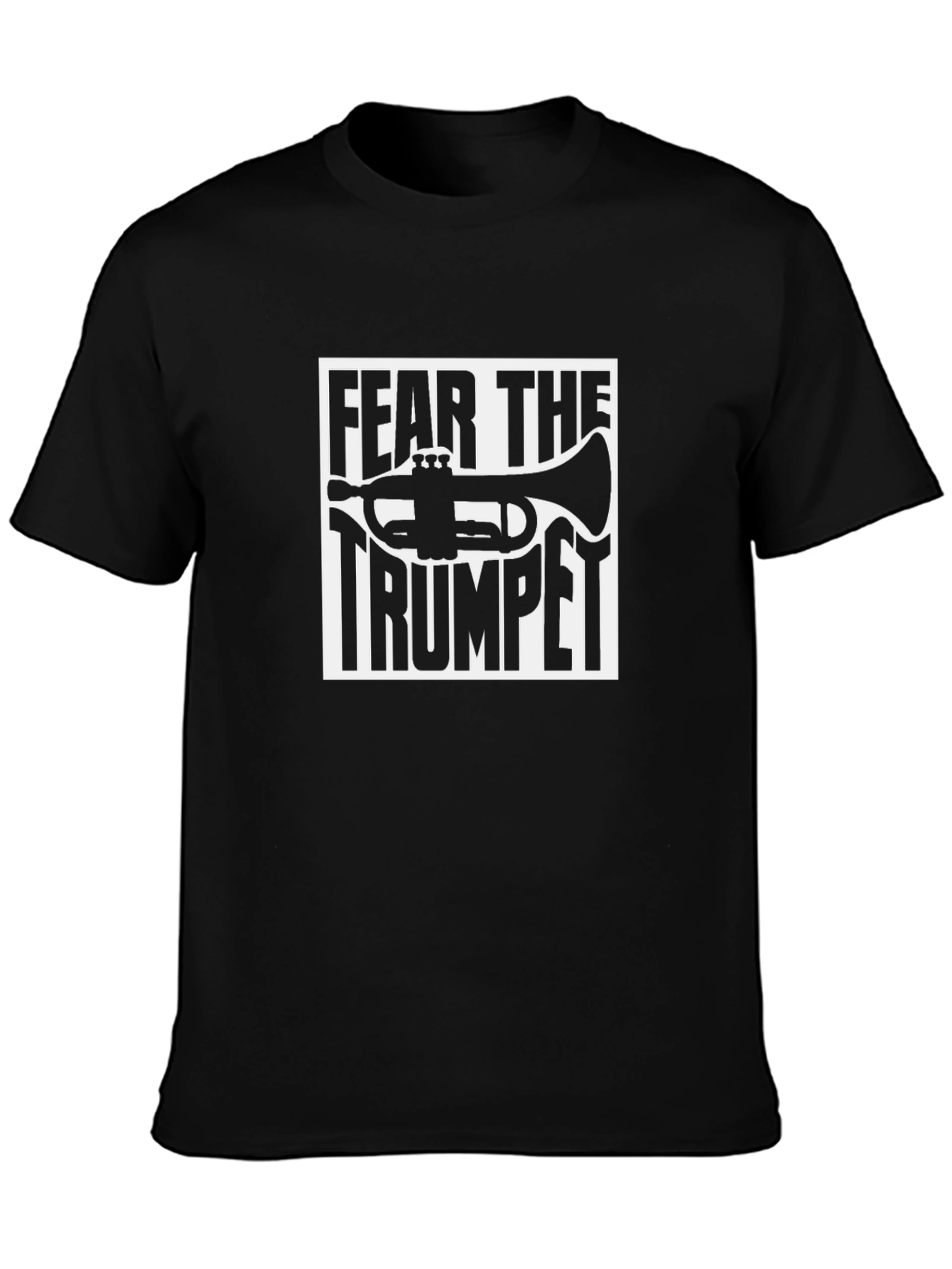 Fear the Trumpet Graphic Tee - Black Cotton T-Shirt