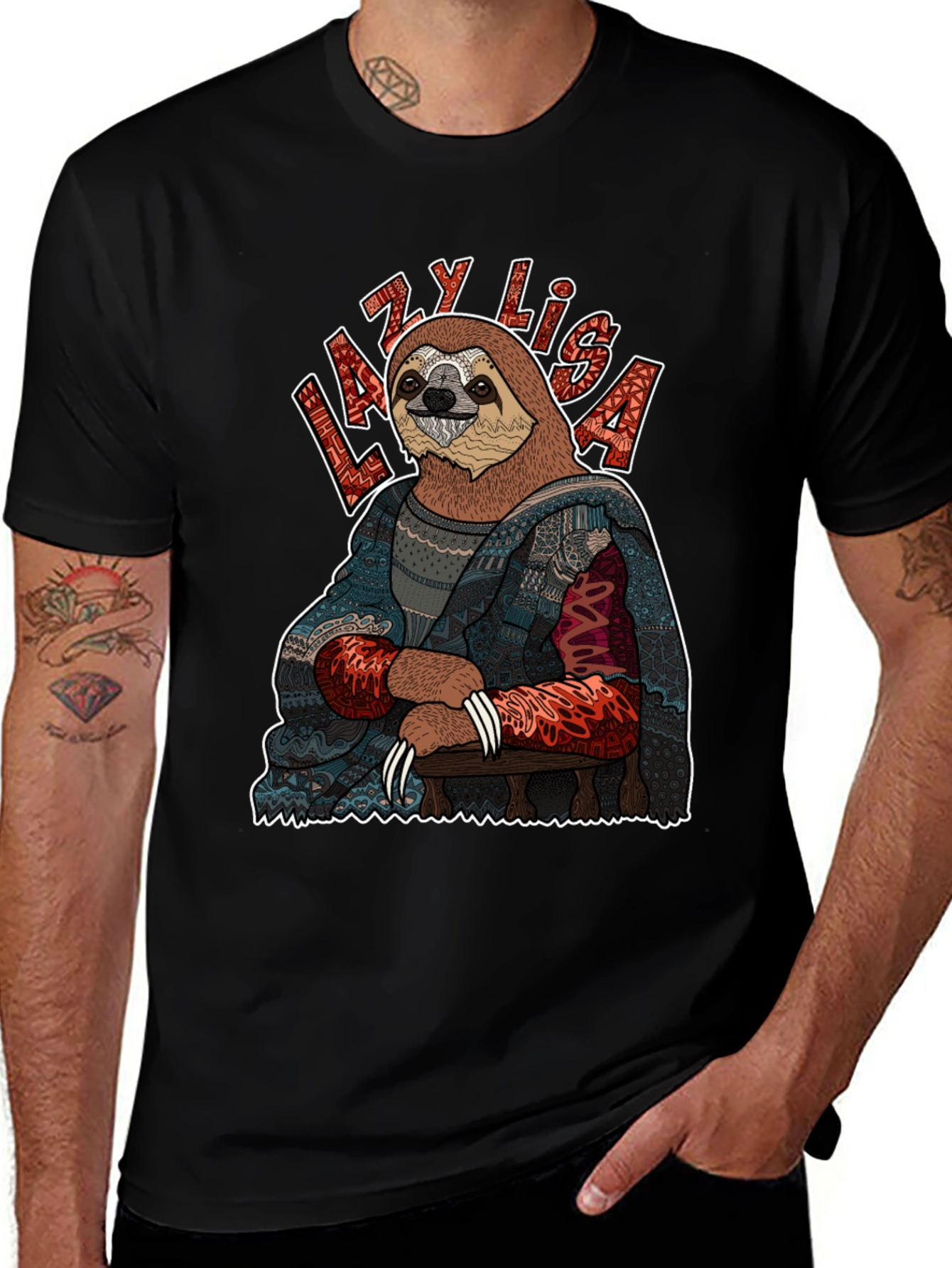 Lazy Lisa Sloth Graphic Tee