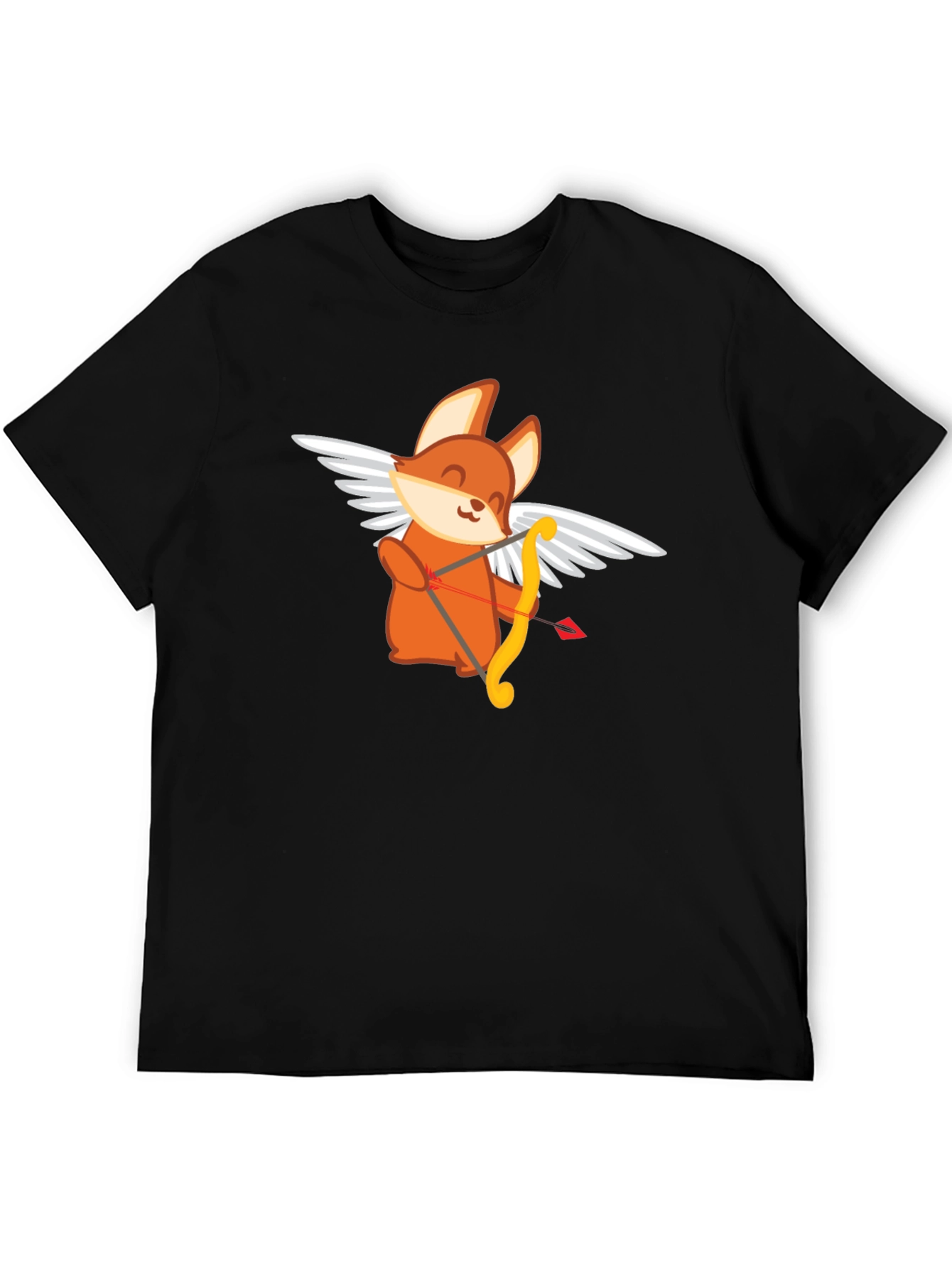 Cupid Fox Graphic Tee - Love Arrow Shirt