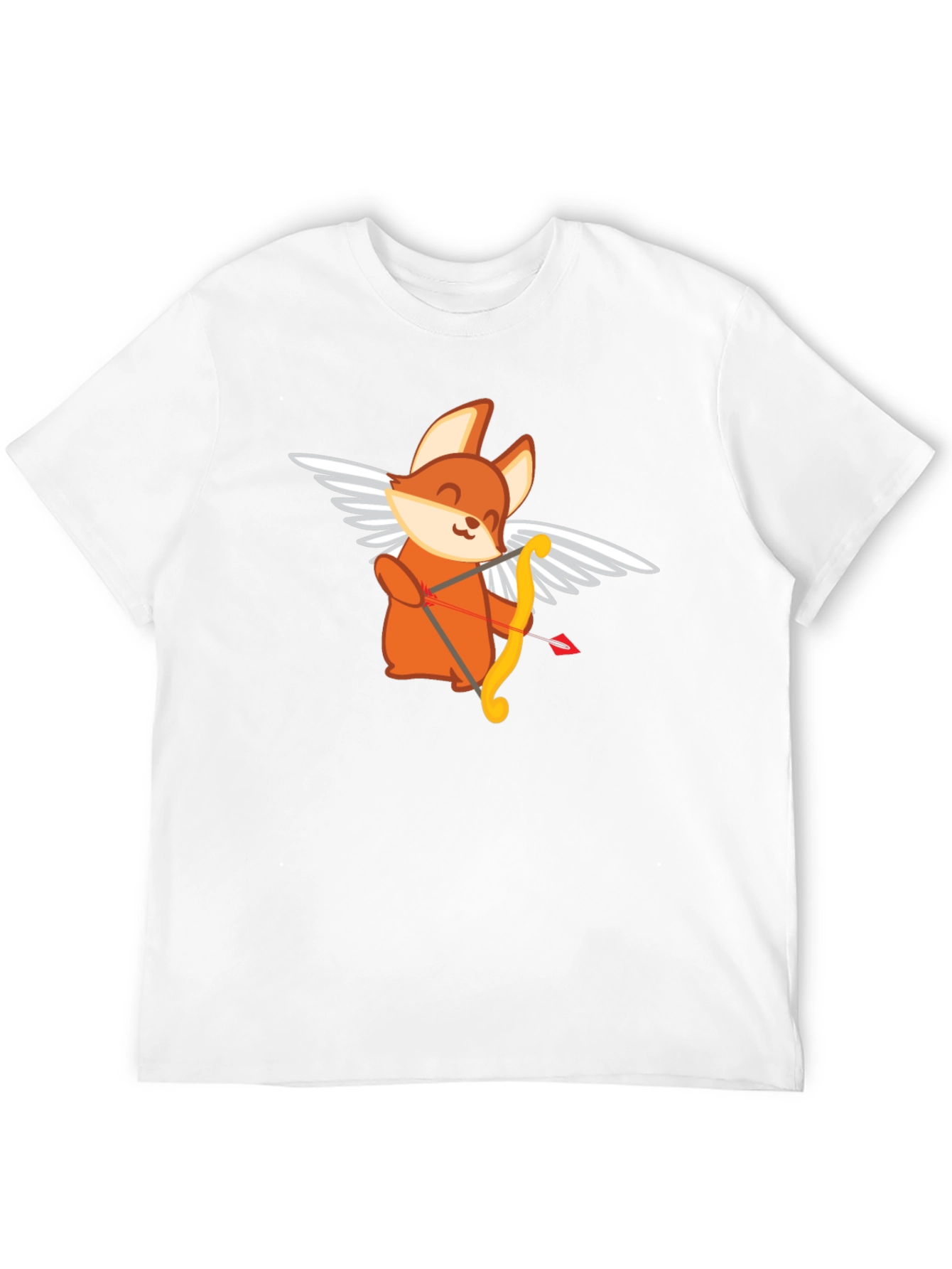 Cupid Fox Graphic Tee - Love Arrow Shirt