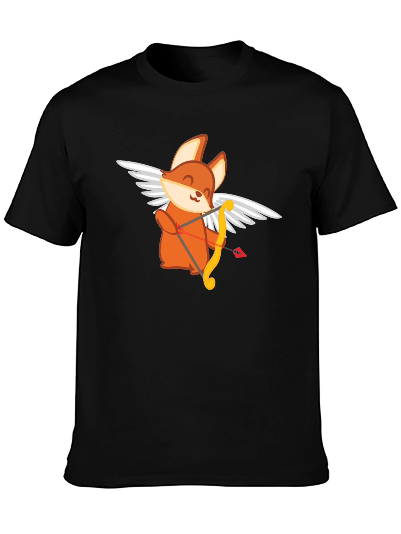 Cupid Fox Graphic Tee - Love Arrow Shirt