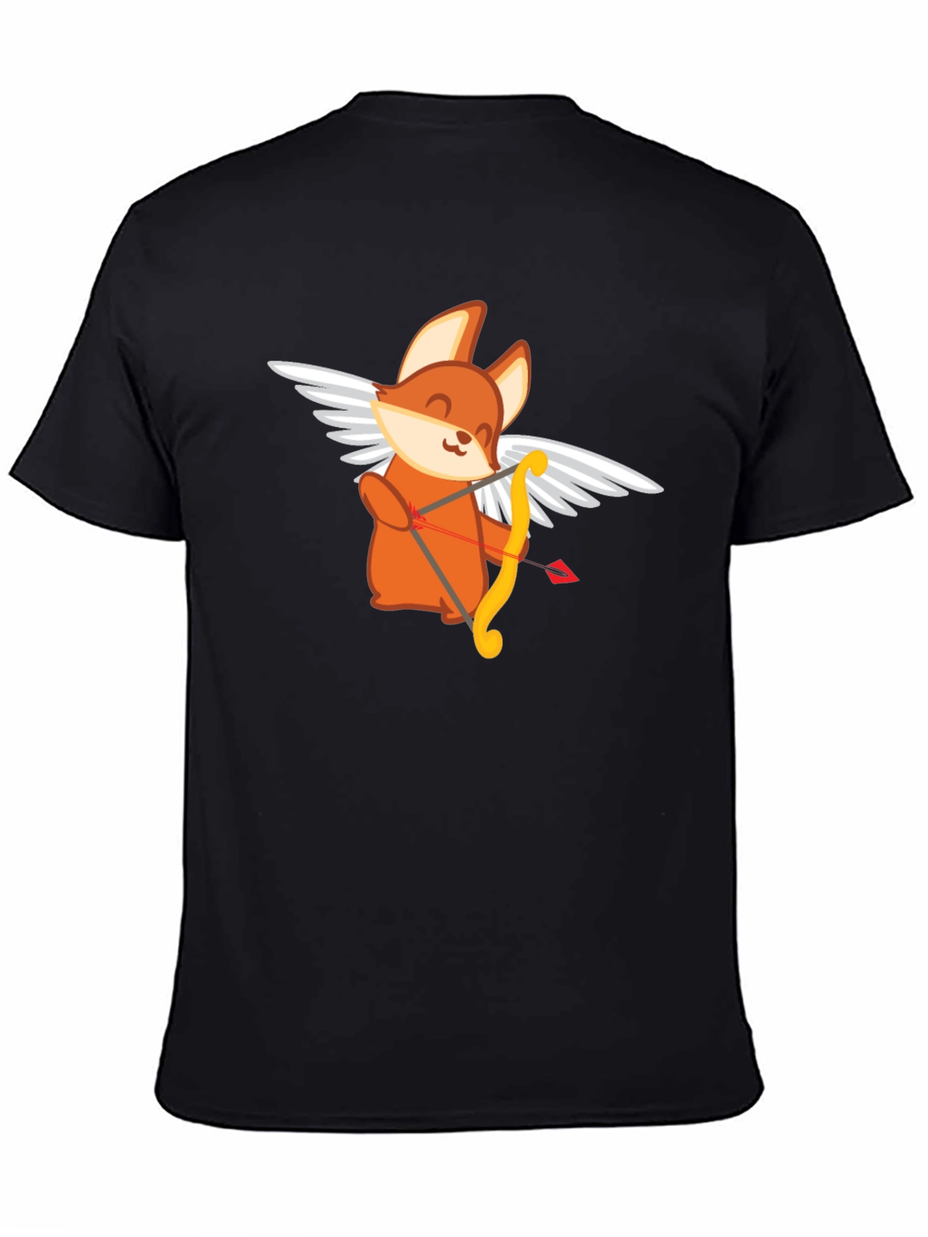 Cupid Fox Graphic Tee - Love Arrow Shirt
