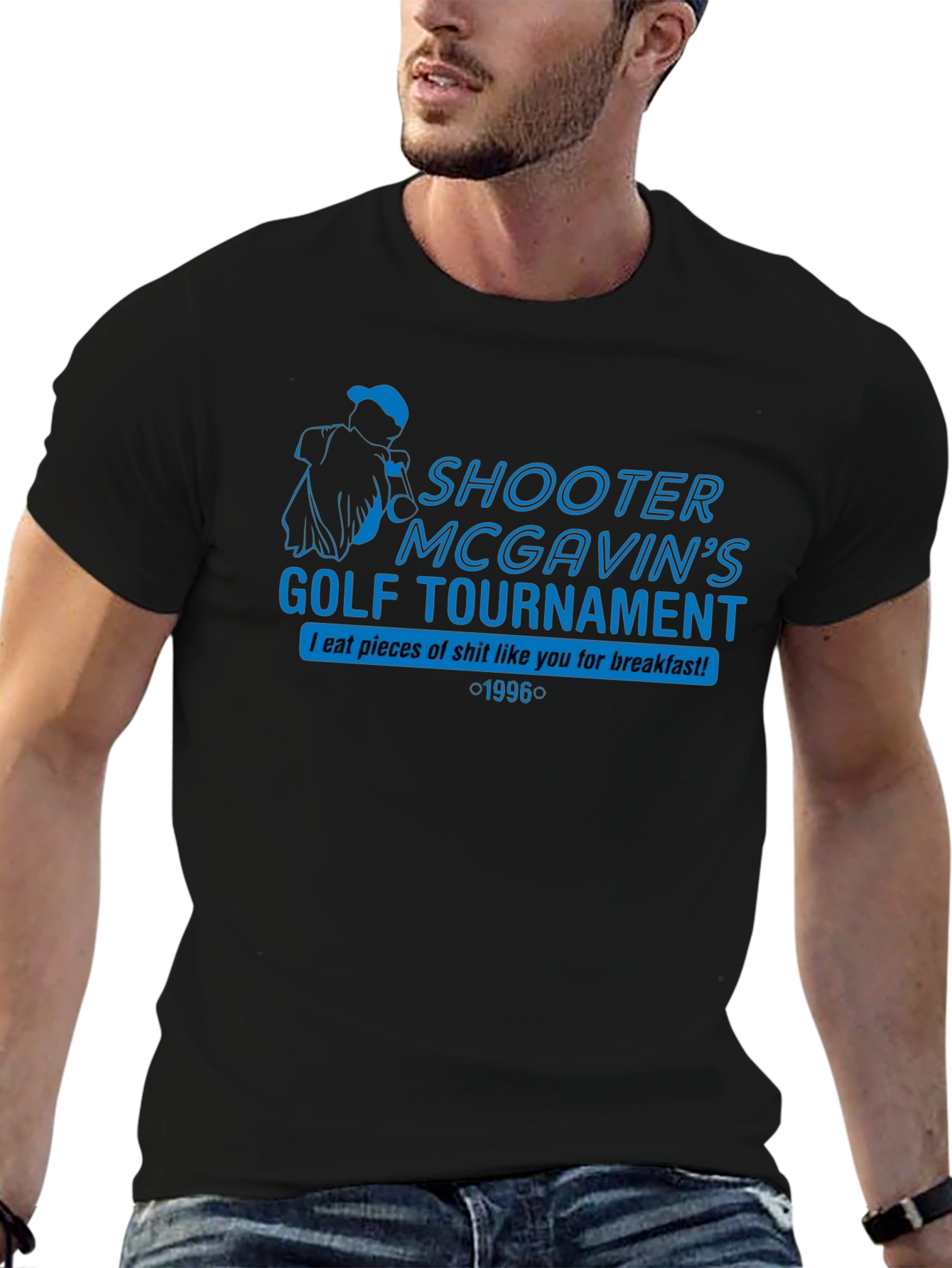 Shooter McGavins Golf Tournament Black T-Shirt