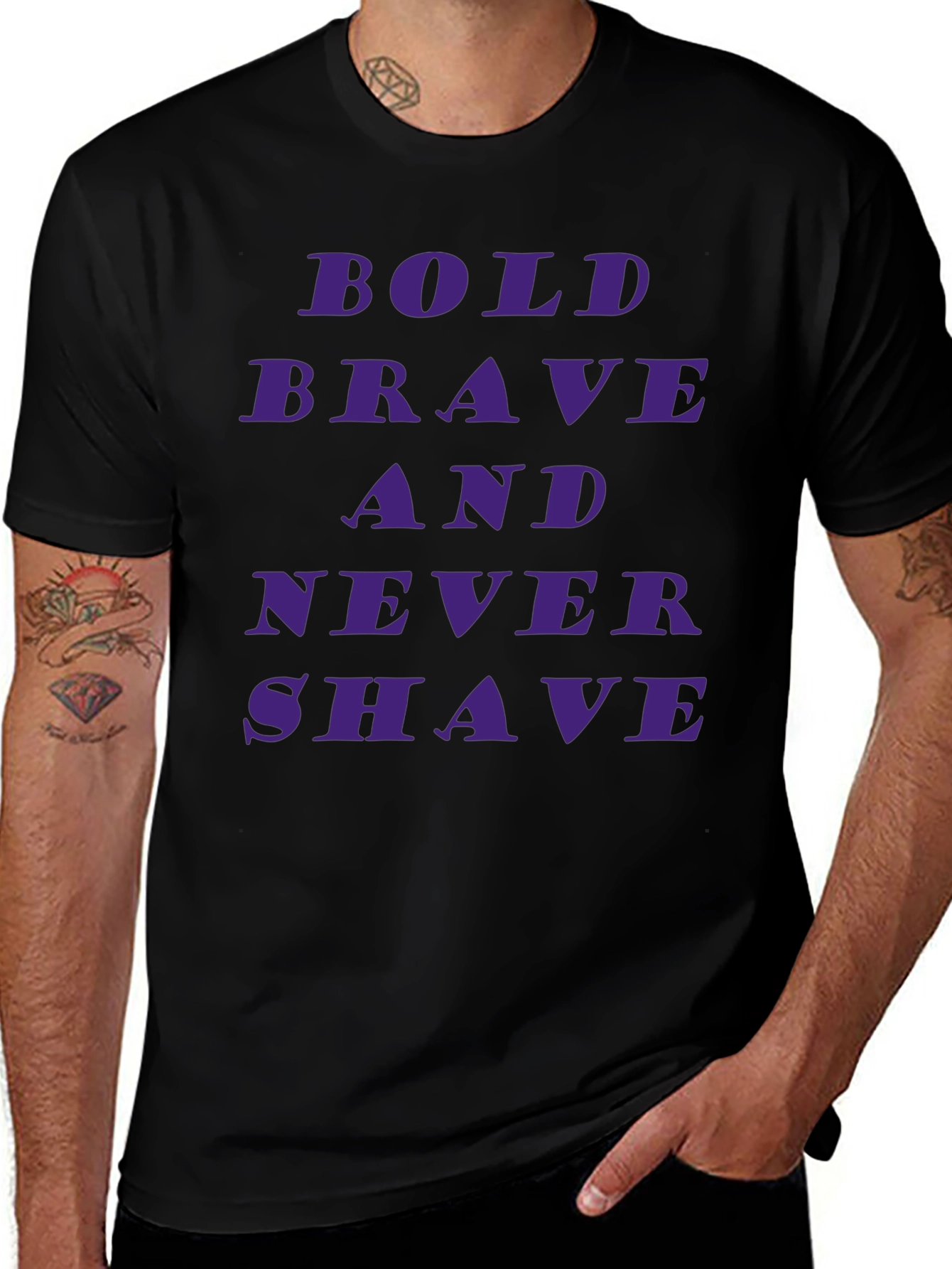 Bold Brave Never Shave Graphic Tee