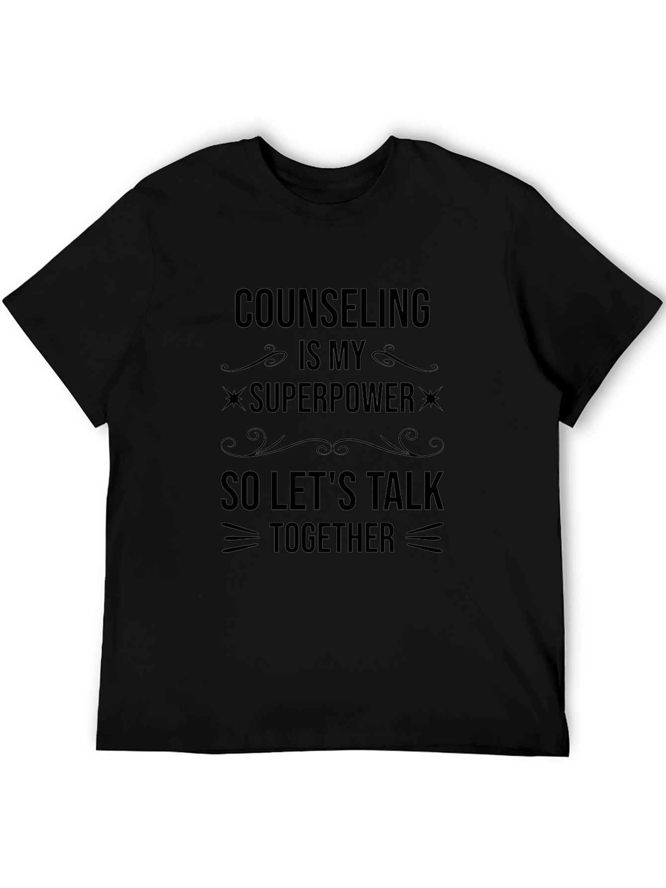 Counseling is My Superpower T-Shirt - Black