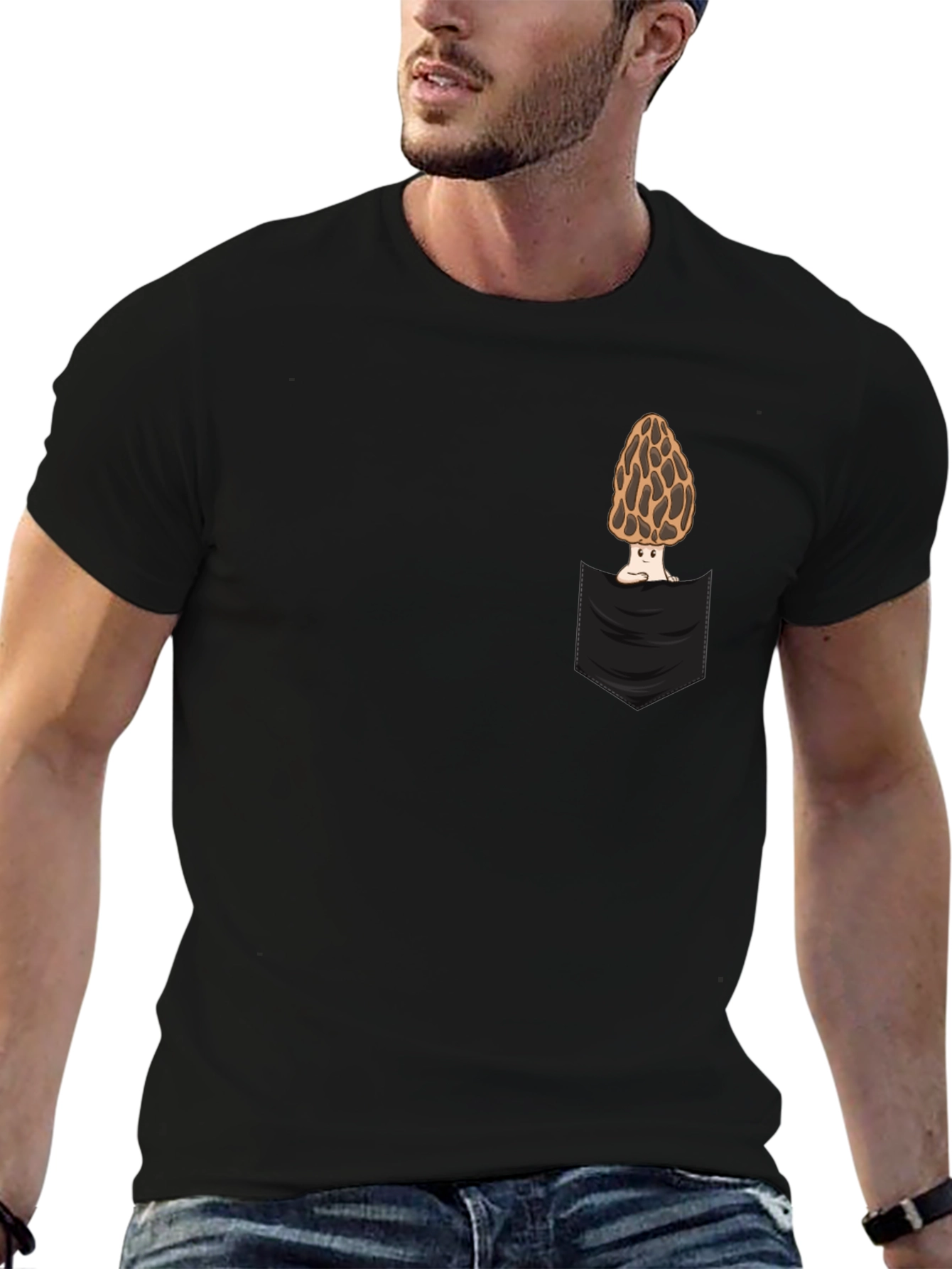 Mushroom Pocket T-Shirt - Unique Graphic Tee