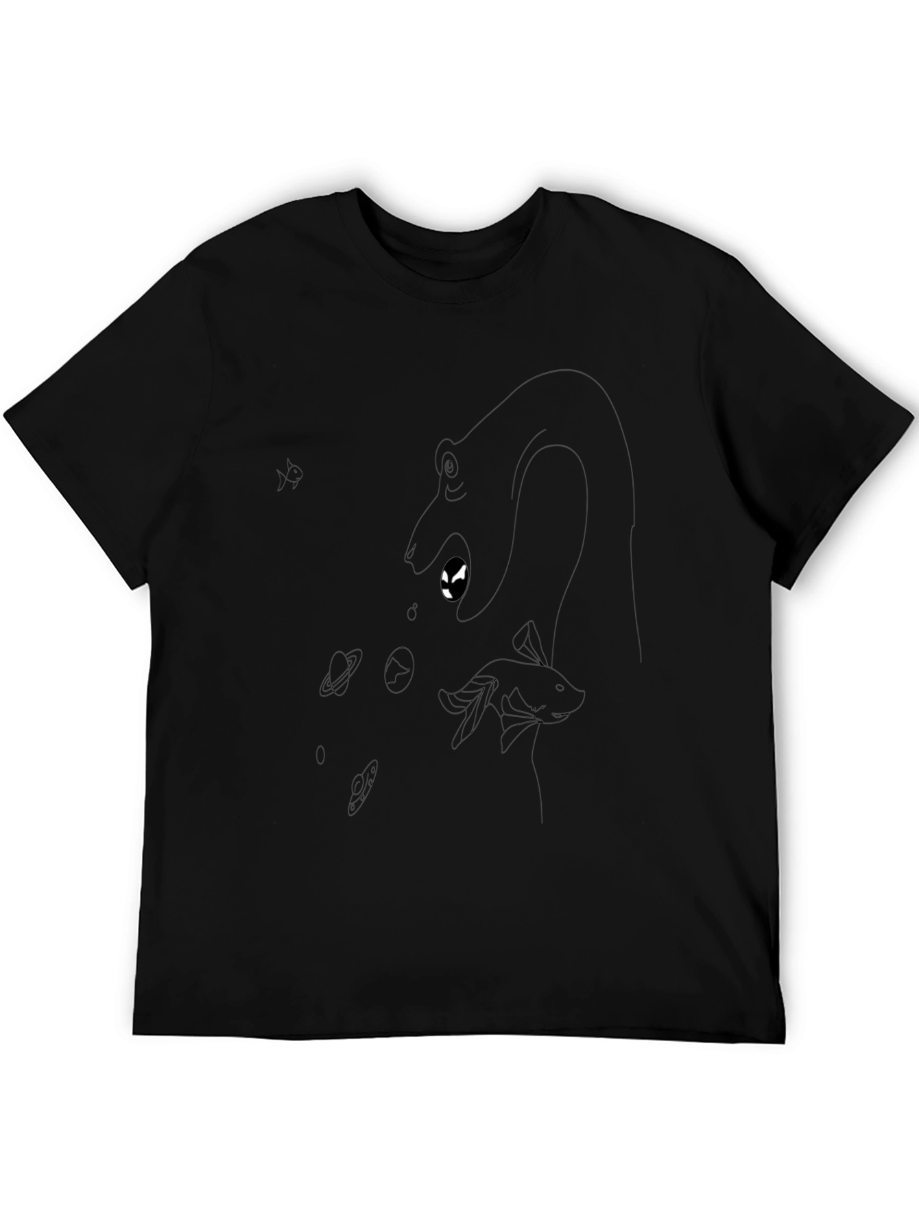 Black T-Shirt with Creature Design