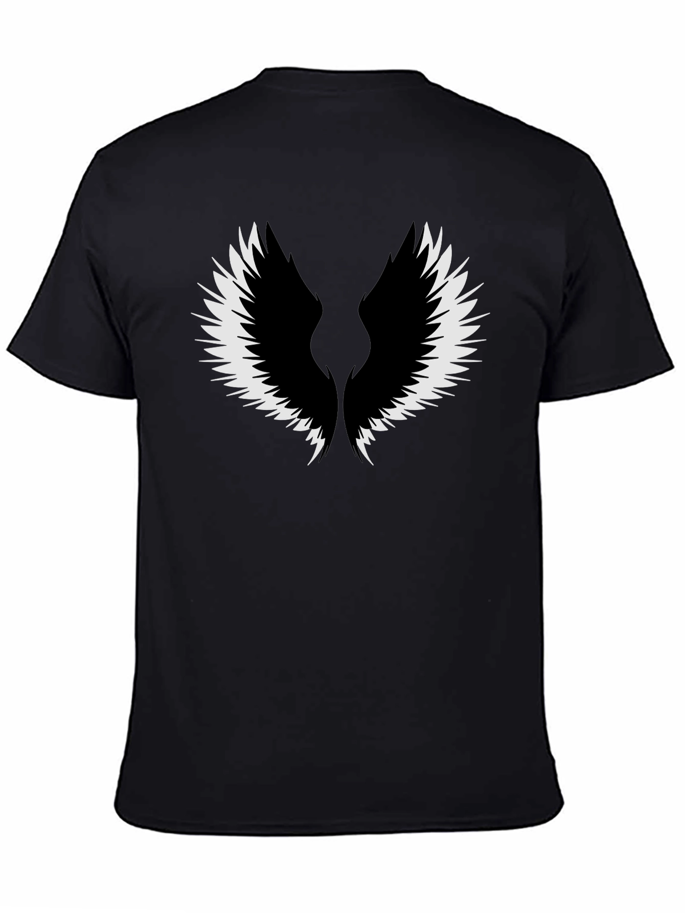 Wings Graphic Tee - Black Cotton Comfort