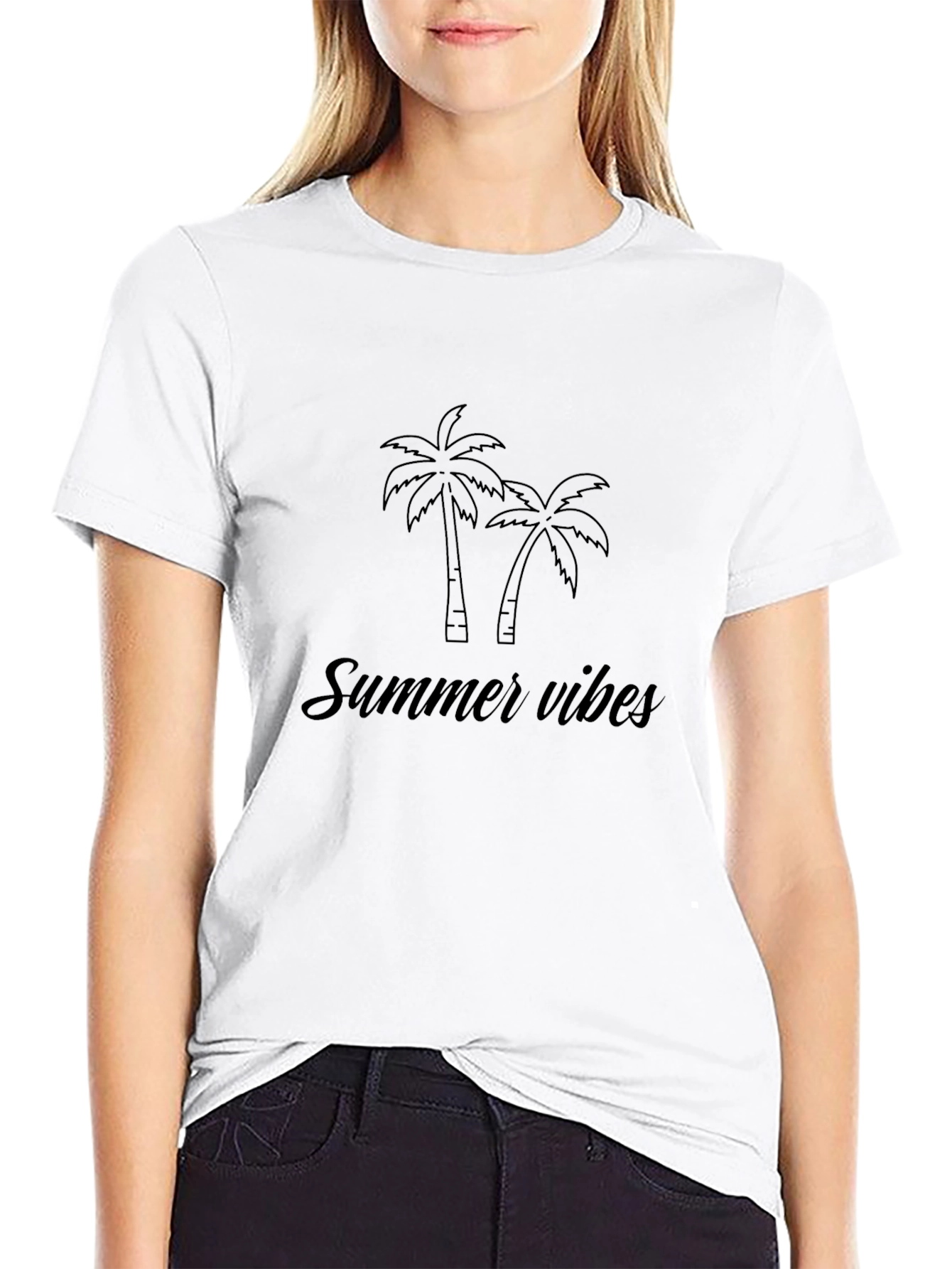 Summer Vibes Black T-Shirt