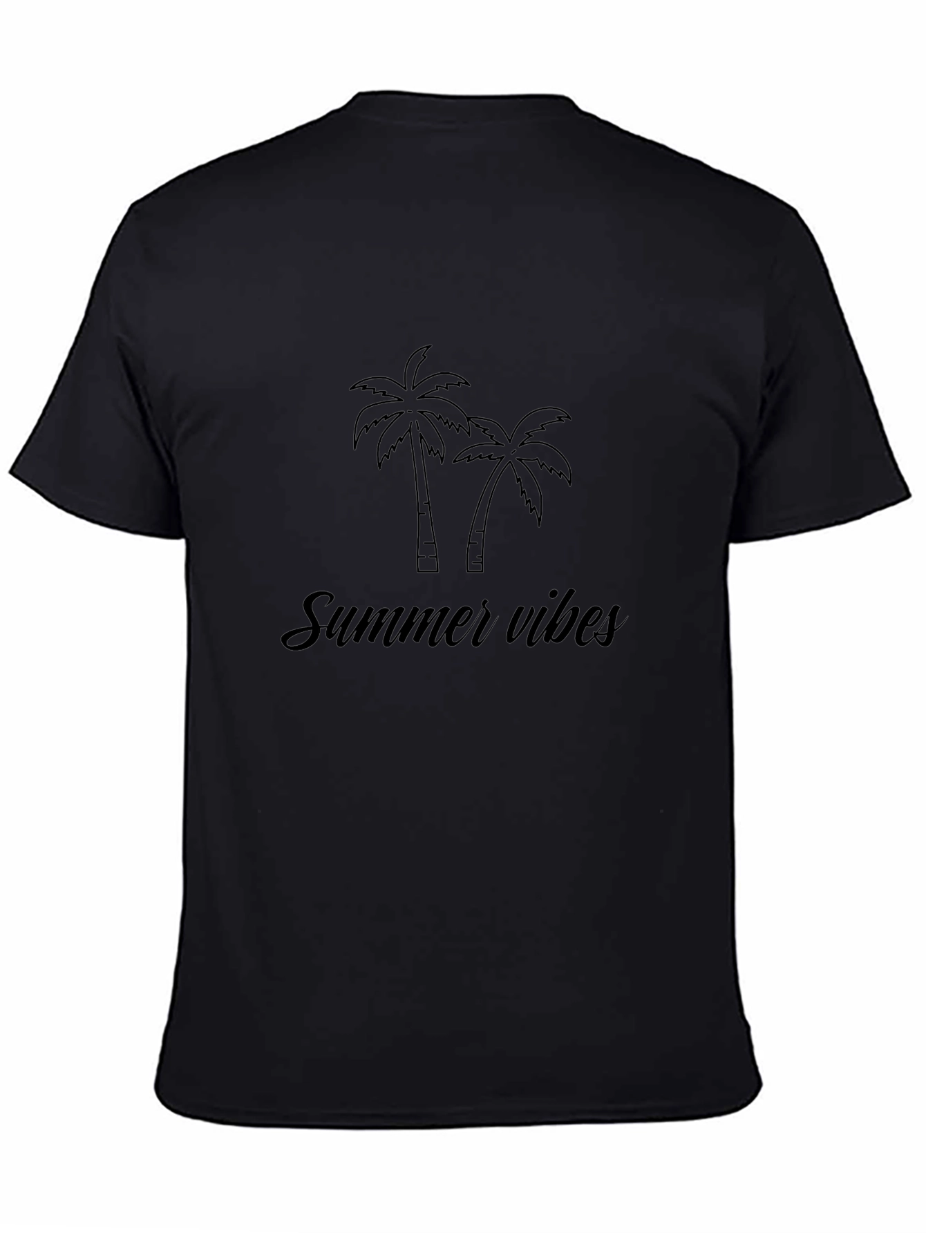 Summer Vibes Black T-Shirt