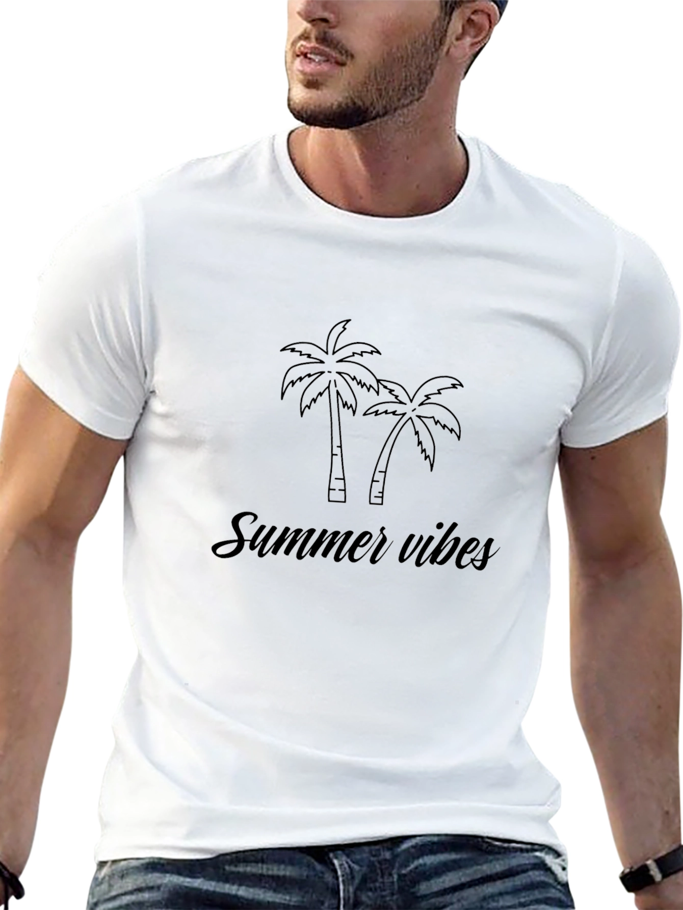 Summer Vibes Black T-Shirt