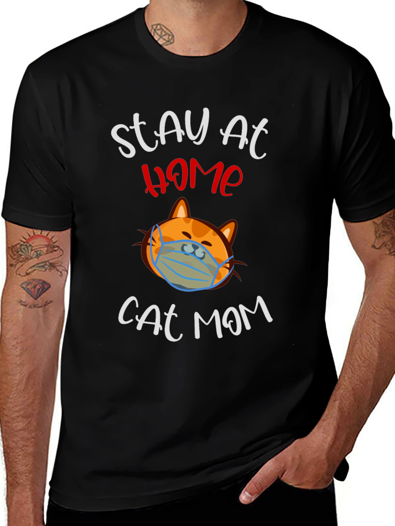 Stay at Home Cat Mom T-Shirt