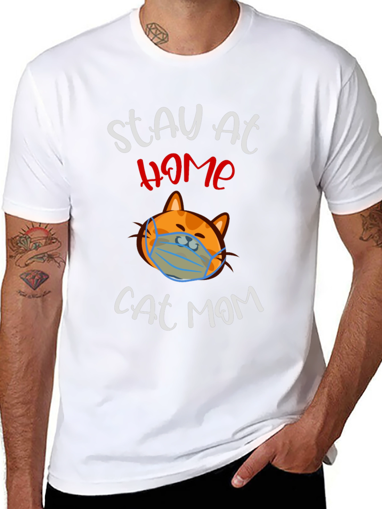Stay at Home Cat Mom T-Shirt