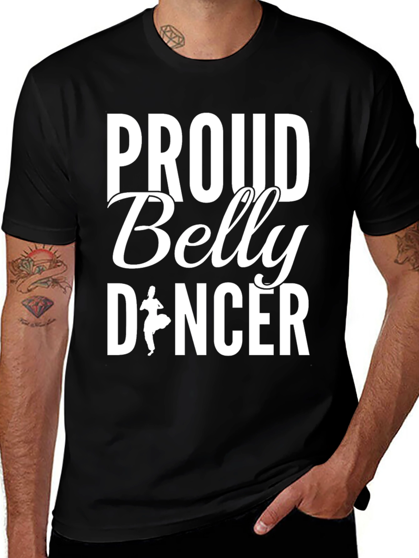 Proud Belly Dancer Graphic Tee - Black