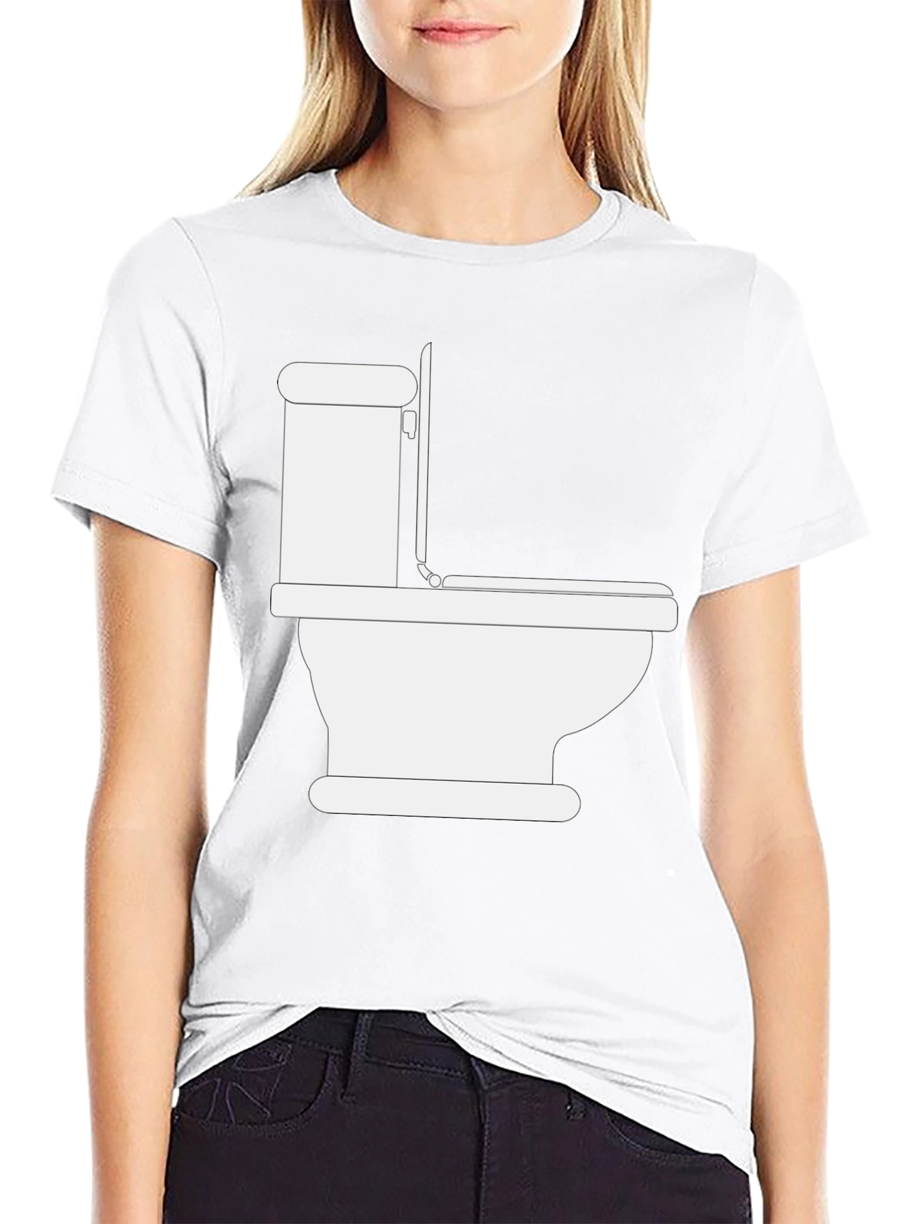 Toilet Humor T-Shirt - Black Cotton Tee