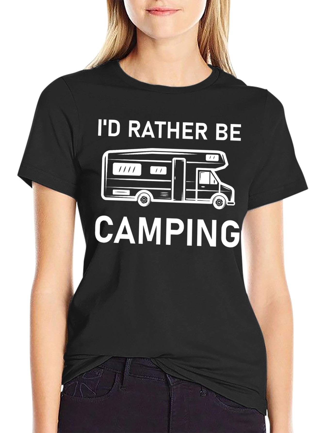 Id Rather Be Camping T-Shirt - RV Design
