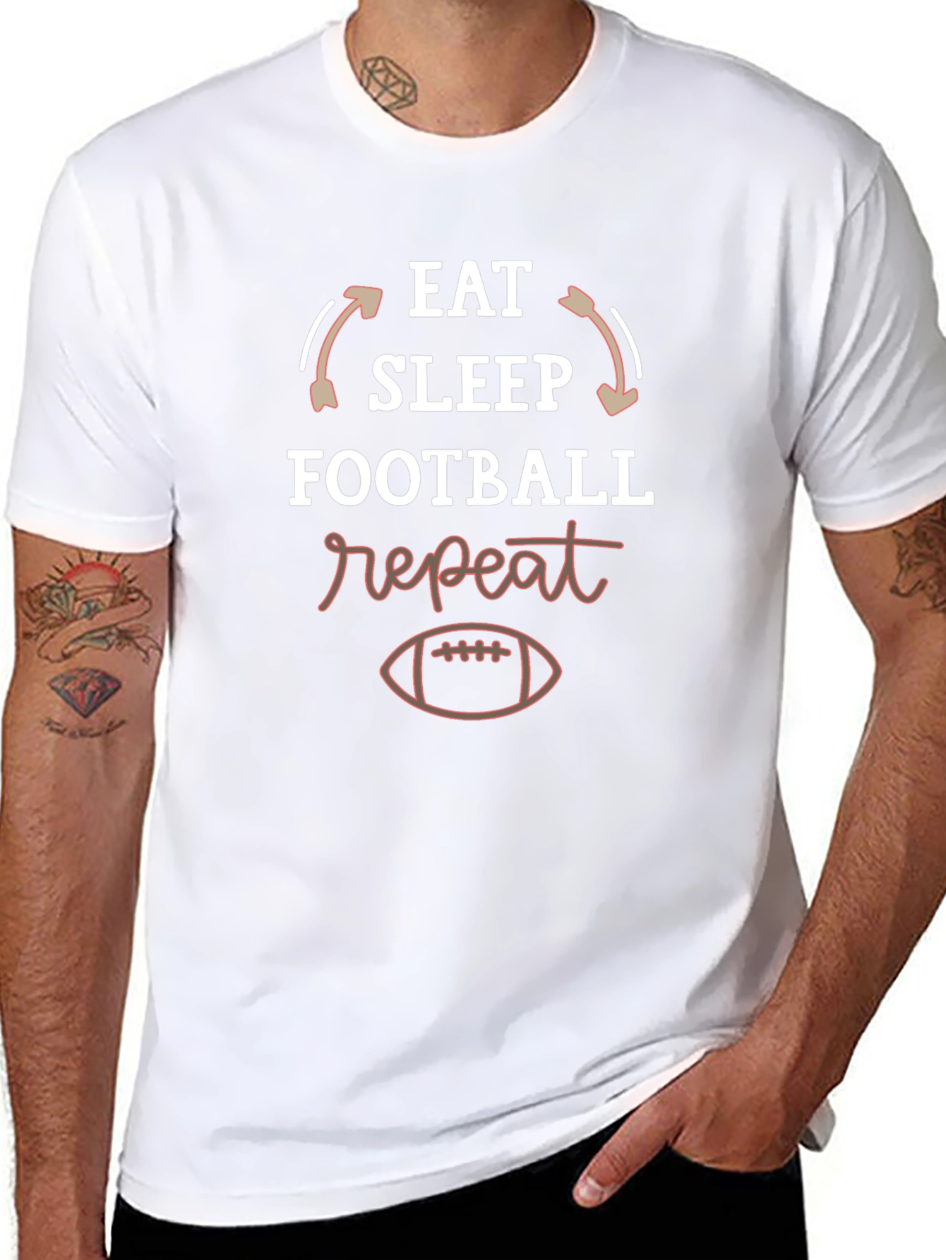 Eat Sleep Football Repeat T-Shirt