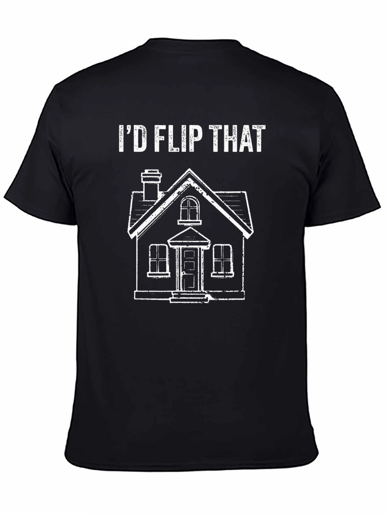 Id Flip That House Black Graphic Tee