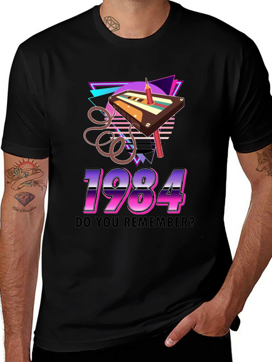 1984 Cassette Tape Retro Graphic T-Shirt