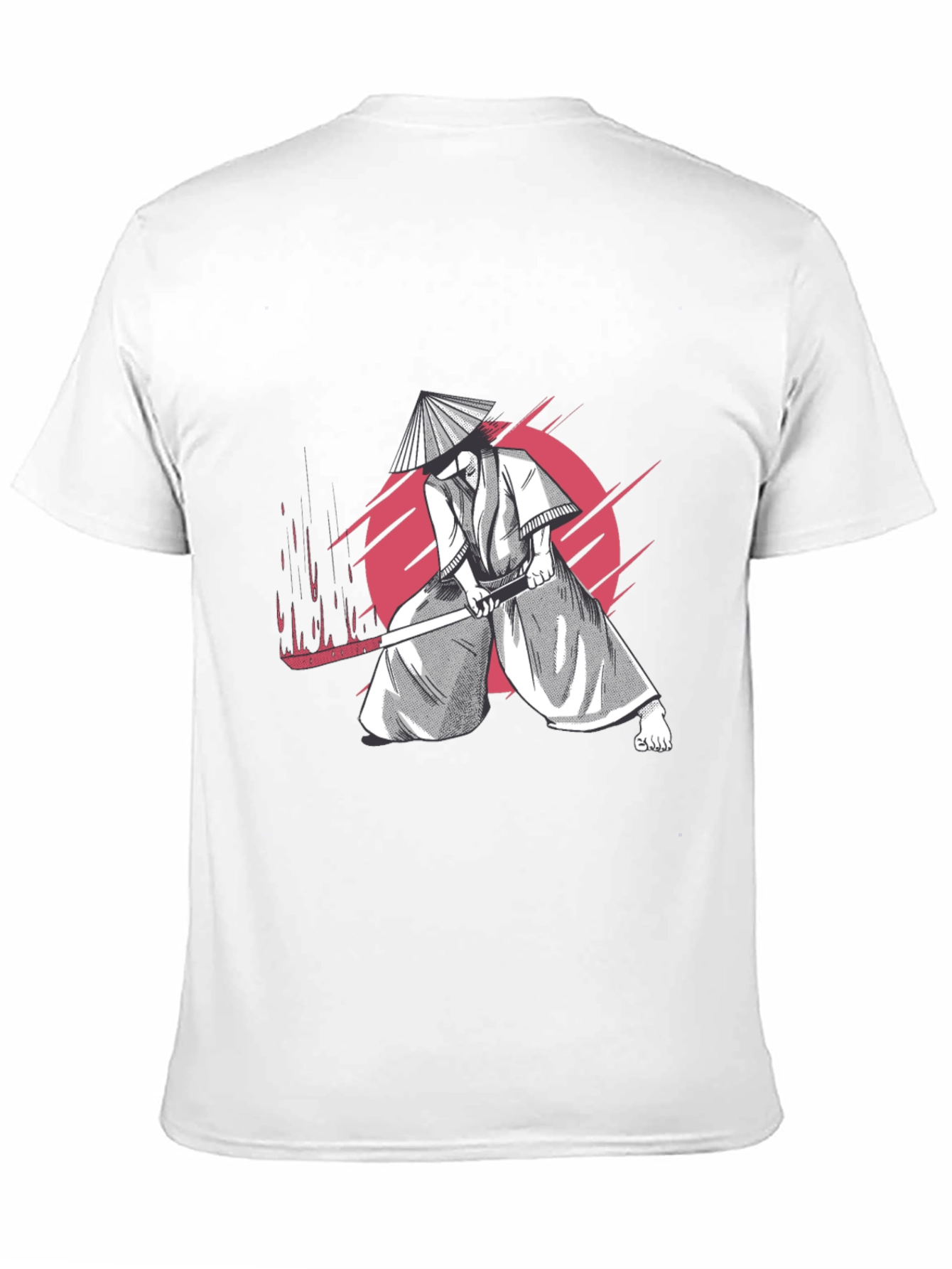 Samurai Graphic Tee - Black Cotton T-Shirt
