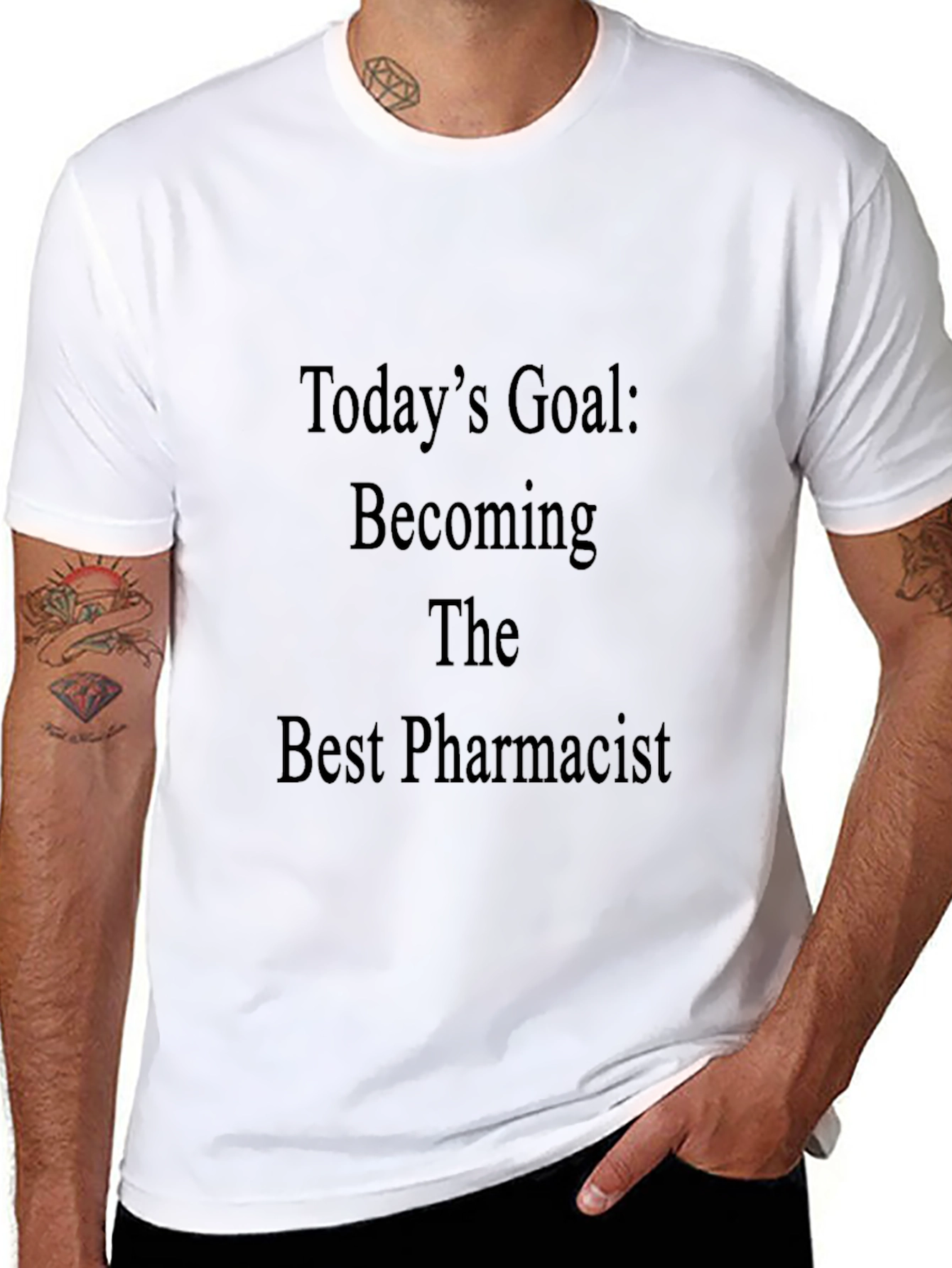 Pharmacist Goal T-Shirt - Black Cotton Tee