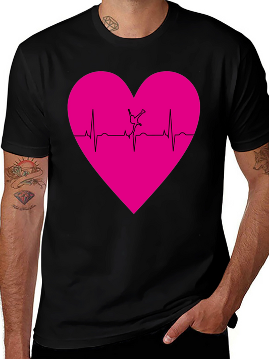 Gymnastics Heartbeat T-Shirt - Black
