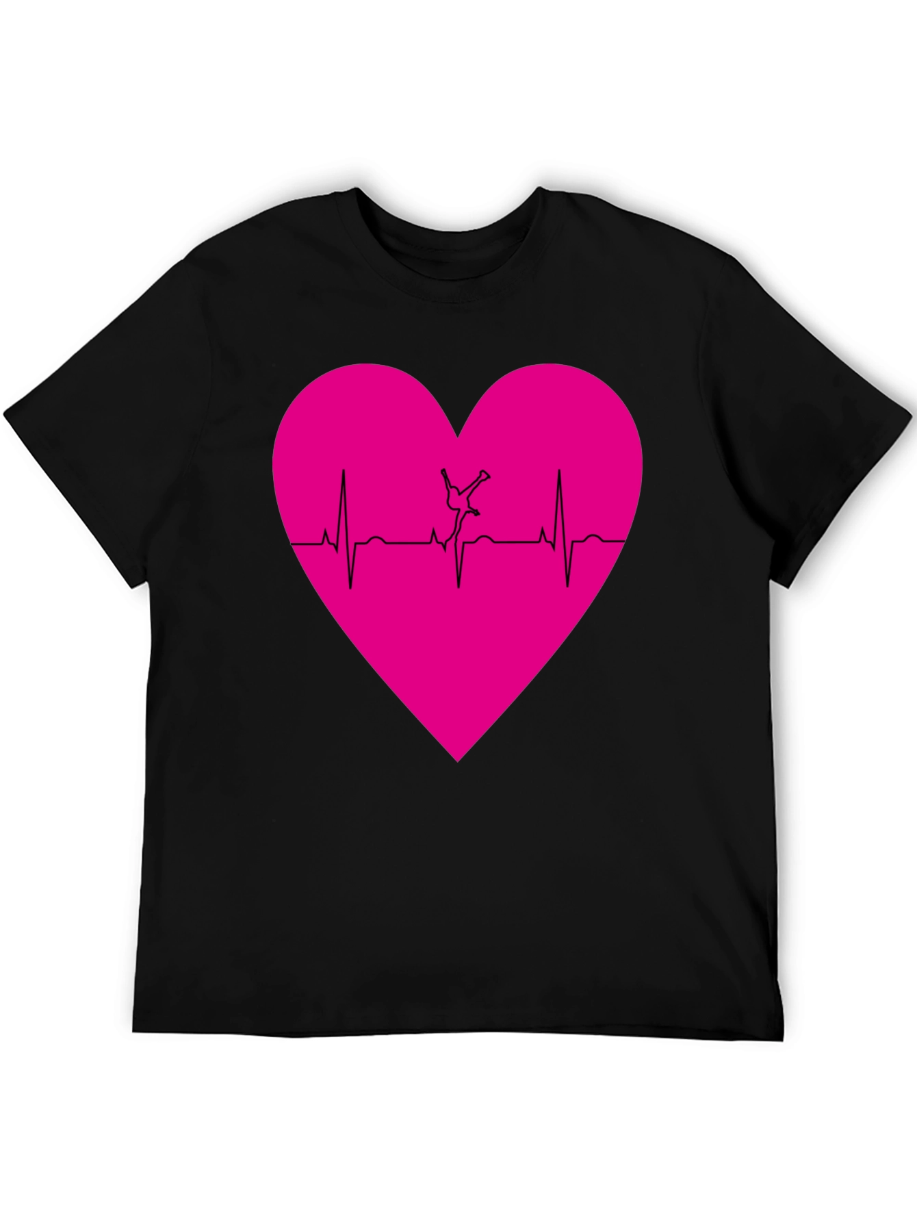 Gymnastics Heartbeat T-Shirt - Black
